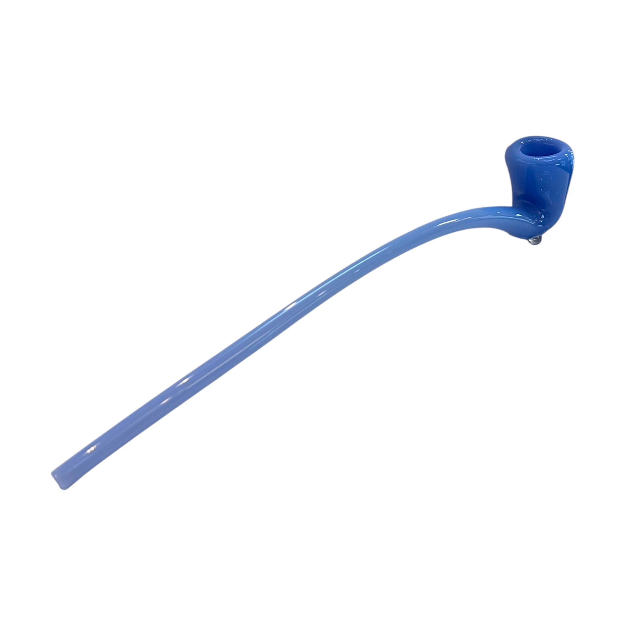 Original Glass Gandalf smoking pipe 13 Inch long Milky Light Blue  color Sherlock Pipe