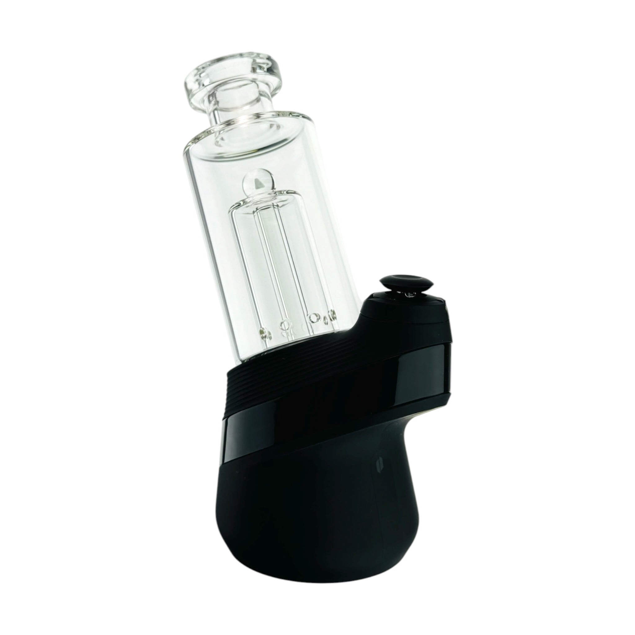 Clear Cylindrical Glass Water Pipe Attachment With Opal For Puffco Peak
