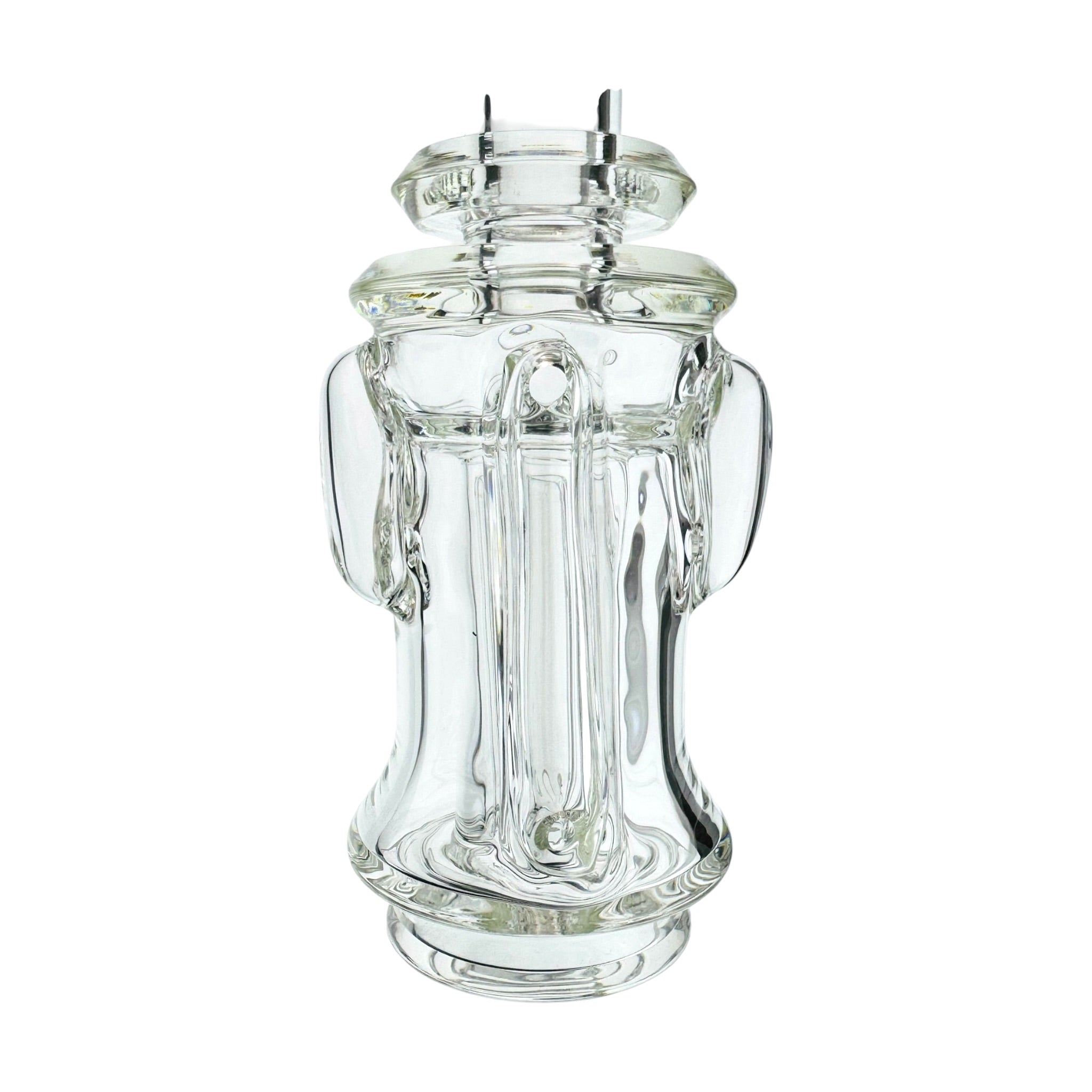 Clear Low Profile Recycler Glass Water Pipe Attachment For Puffco Peak
