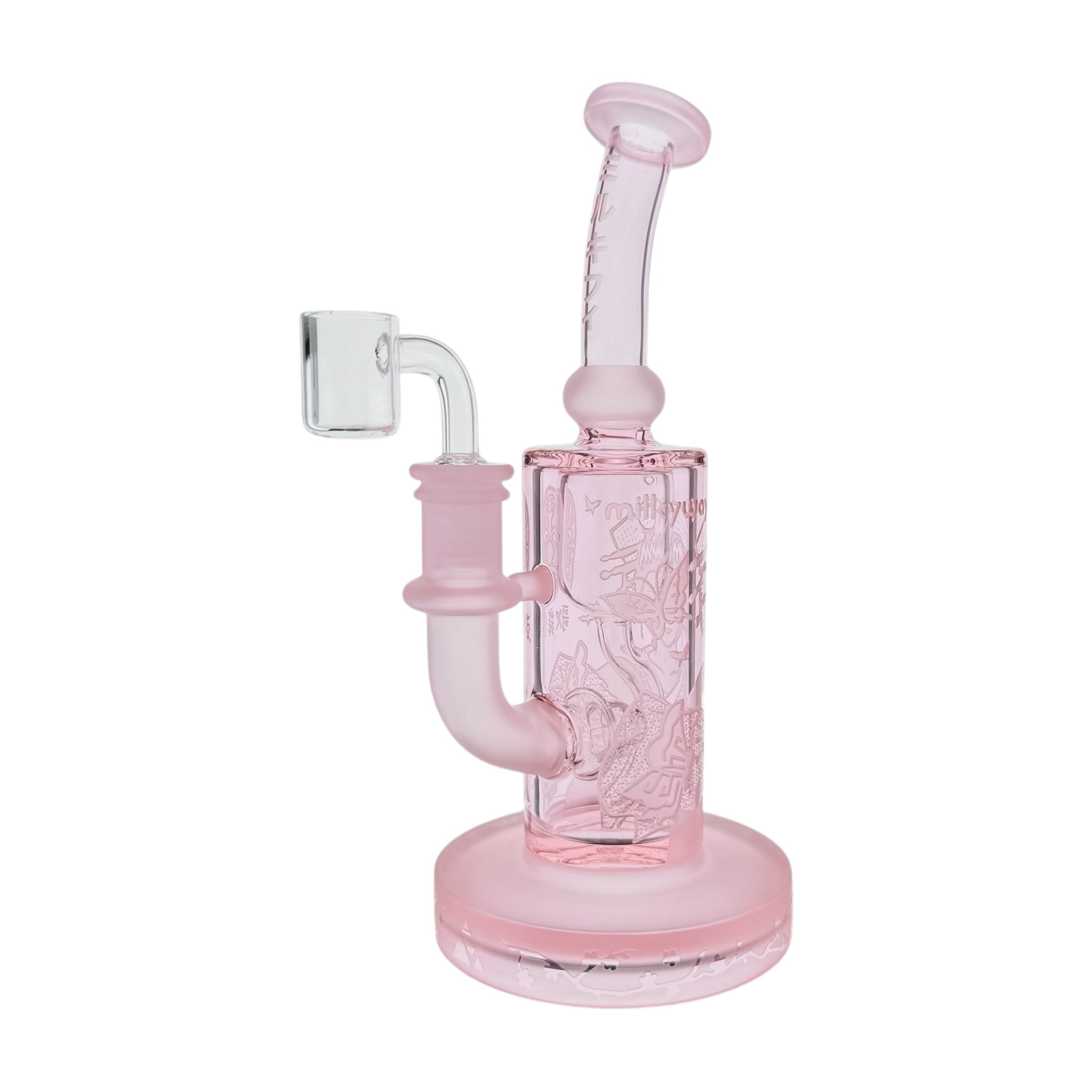 Milkyway Glass-Kabuki Recycler Dab Rig-Pink
