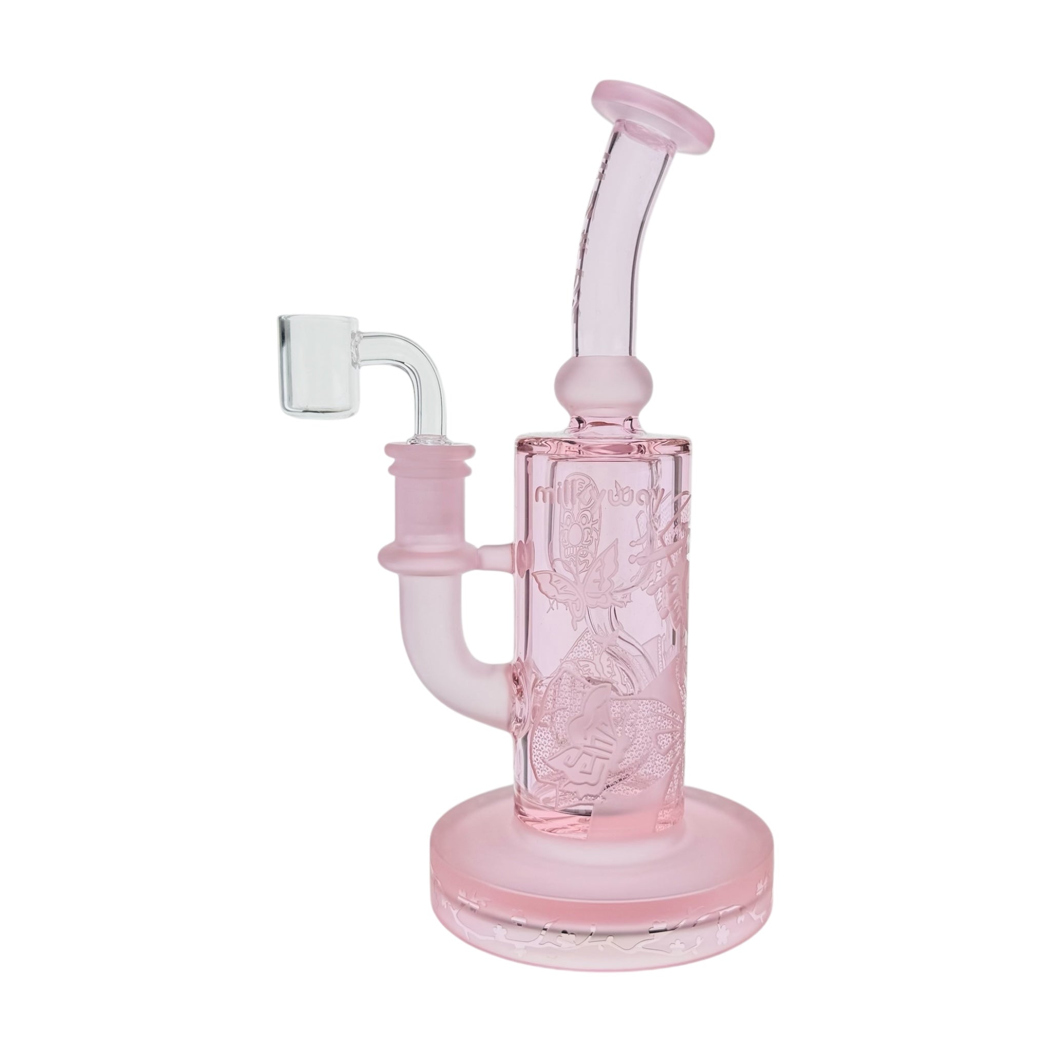 Milkyway Glass-Kabuki Recycler Dab Rig-Pink