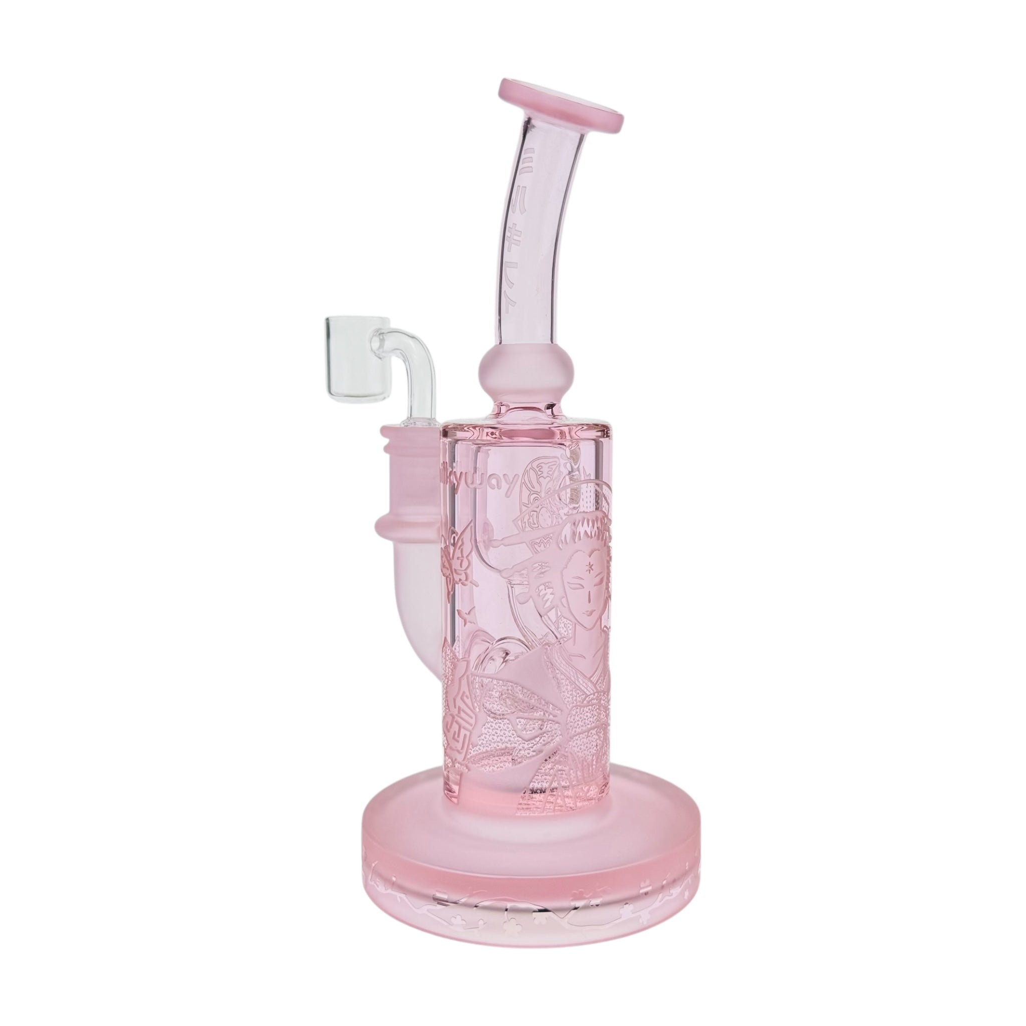 Milkyway Glass-Kabuki Recycler Dab Rig-Pink