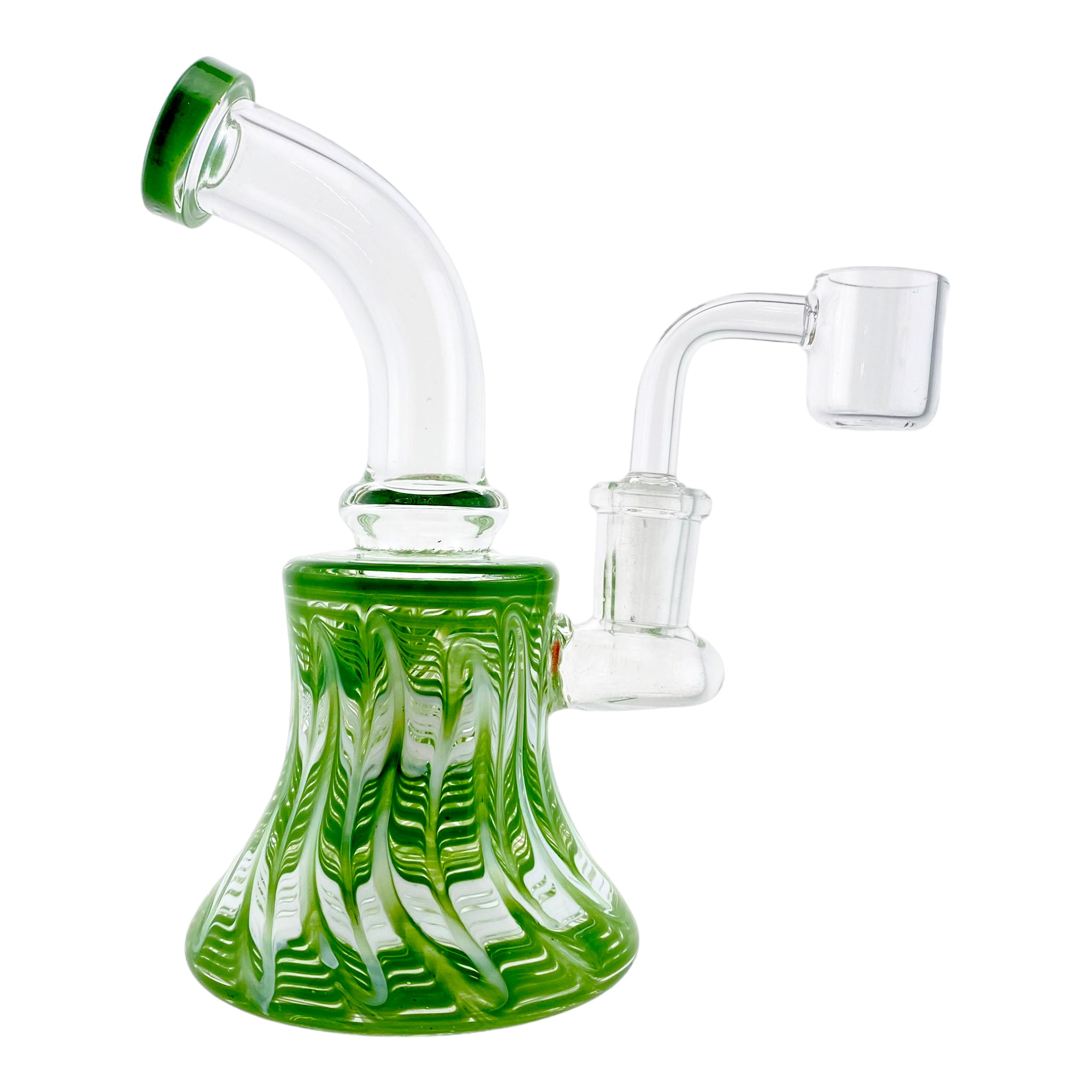 Small Dab Rig With Green Wrap And Rake