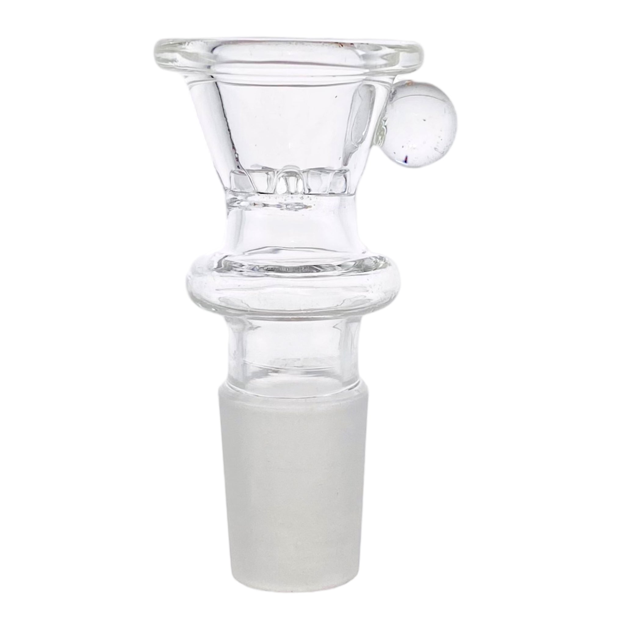 18mm Flower Bowl - Large Martini Funnel Bong Bowl Piece With Built In Screen - Clear
