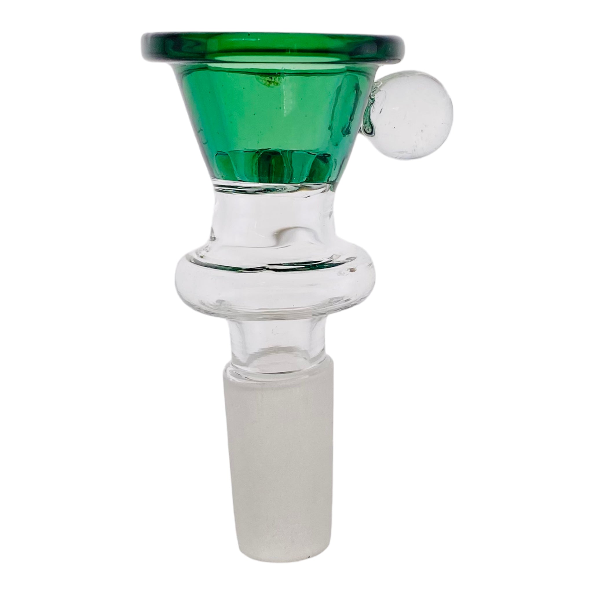 14mm Flower Bowl - Large Martini Funnel Bong Bowl Piece With Built In Screen - Green