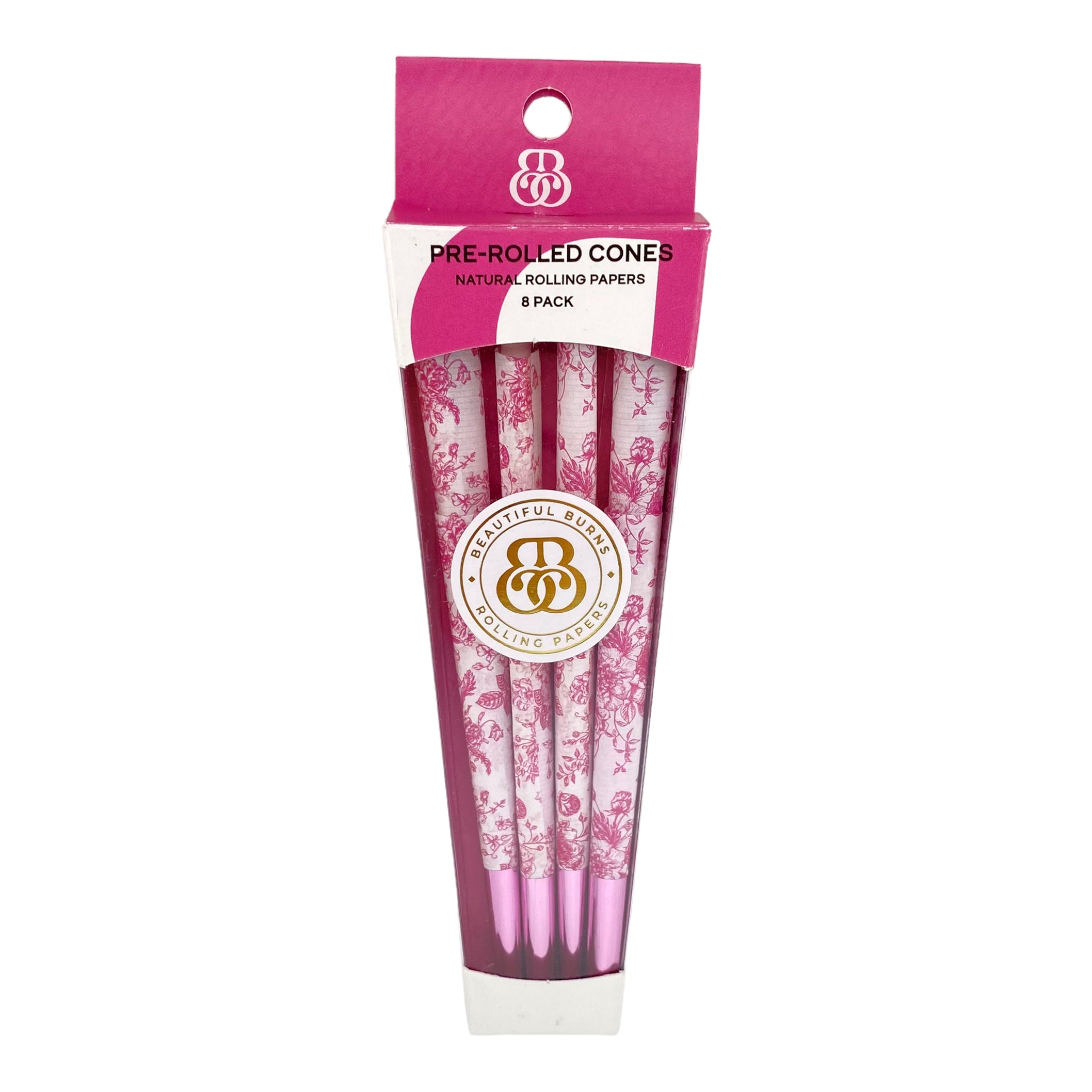 Beautiful Burns - Pink Roses Pre Rolled Cones 8ct