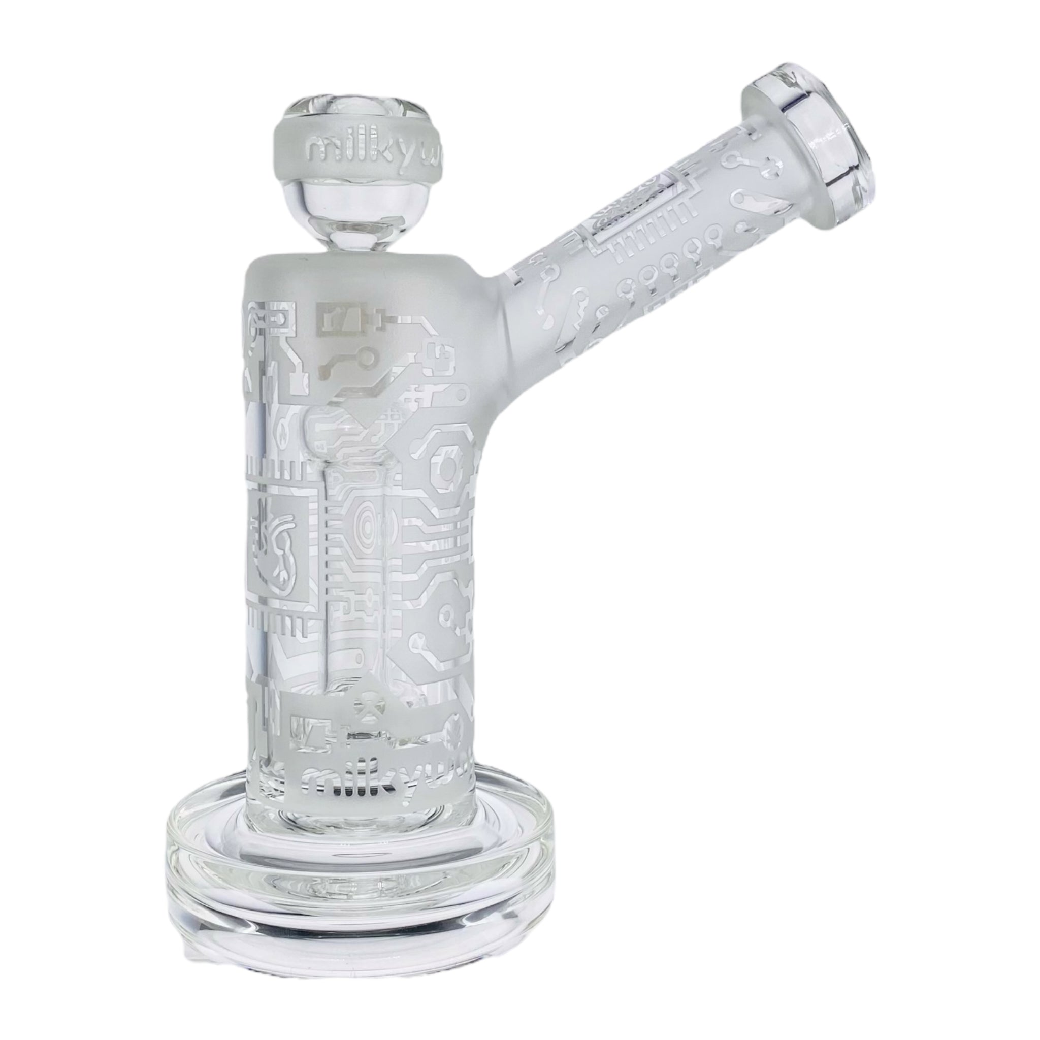 Milyway Glass - Circuitboard 6″ Clear Dab Rig Bubbler for sale