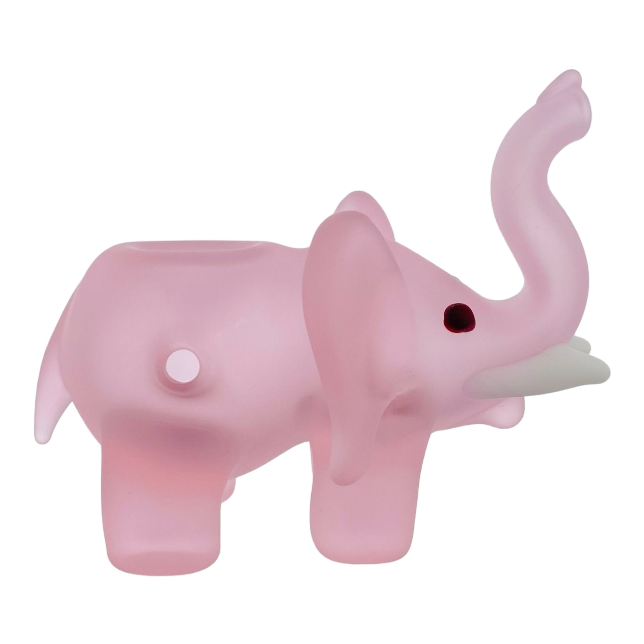 cute and girly Sandblasted Pink Elephant Glass Hand Pipe for sale