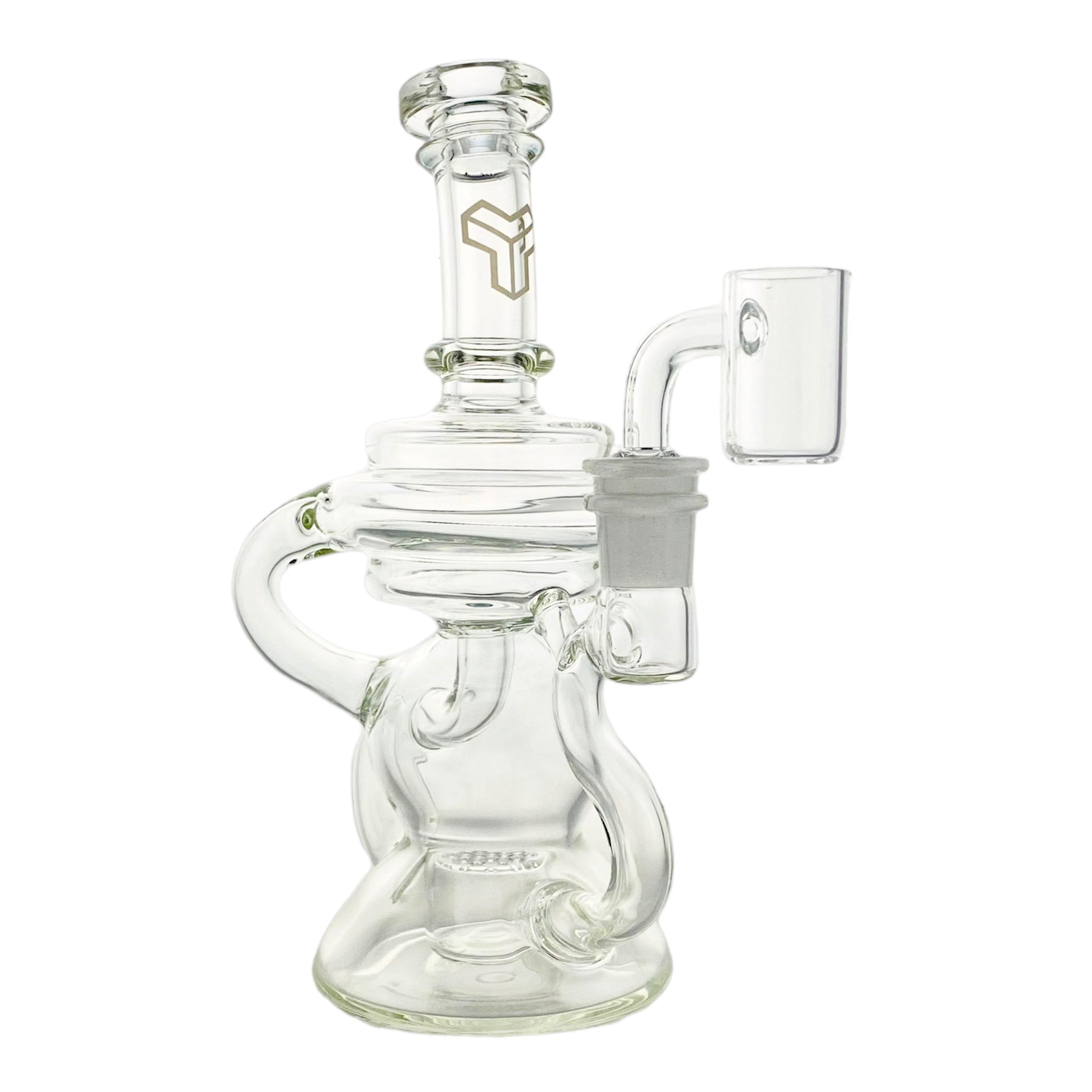 Deluxe Glass - Clear Klein Recycler With Seed of Life Percolator