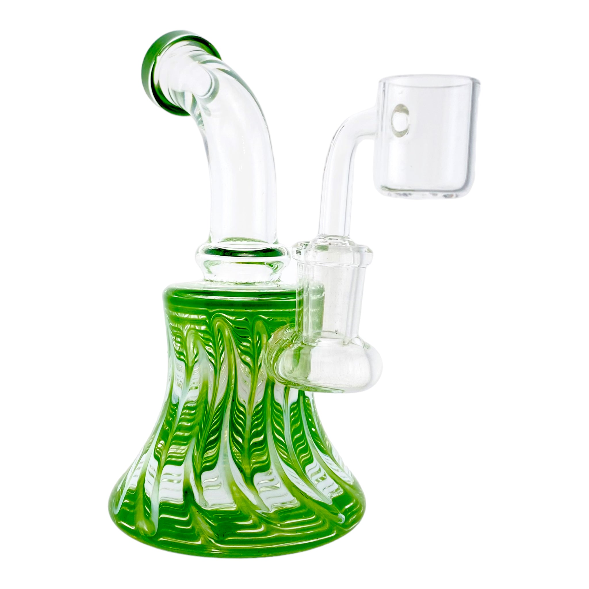 Small Dab Rig With Green Wrap And Rake