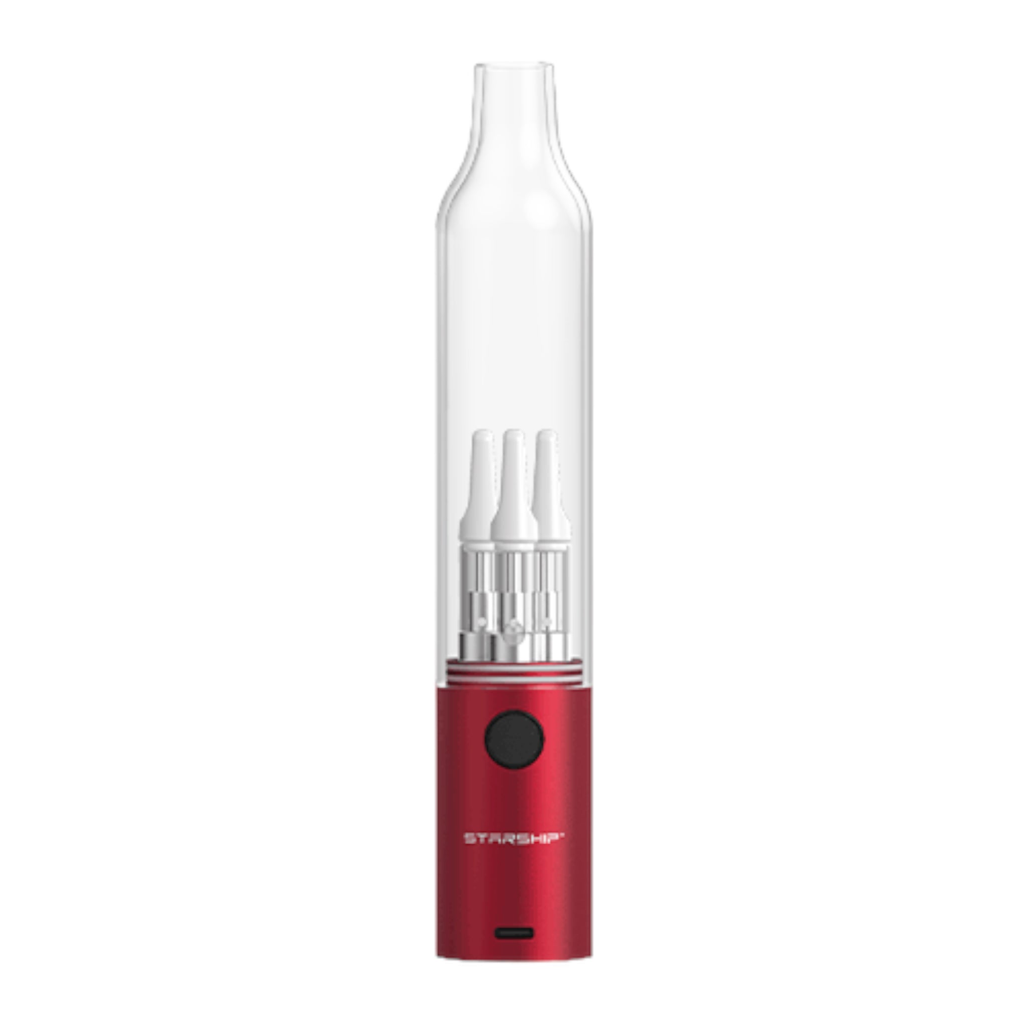 Hamilton Devices - Starship Triple Vape Cart And Wax Coil Battery - Red