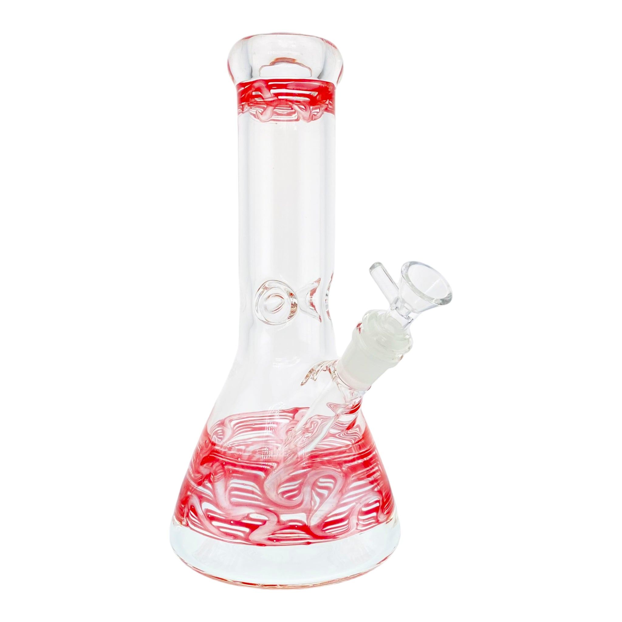 red glass bong with 14mm bowl 10 inches tall for sale