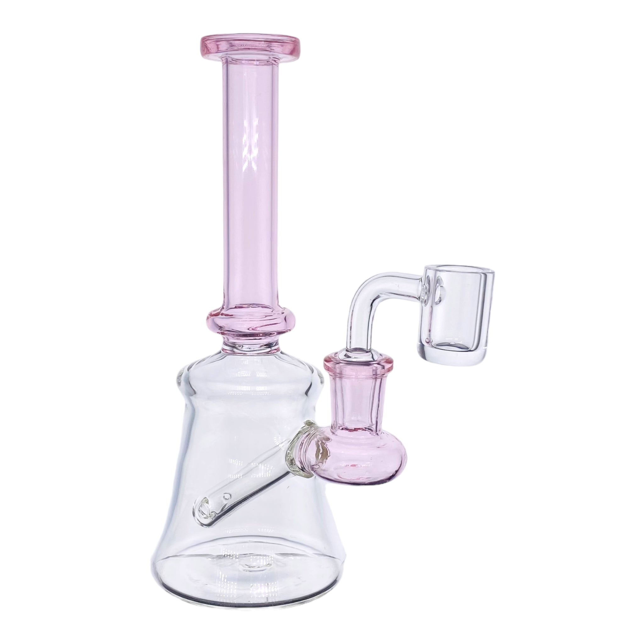 Cute girly Mini Tube Dab Rig With Pink Mouthpiece