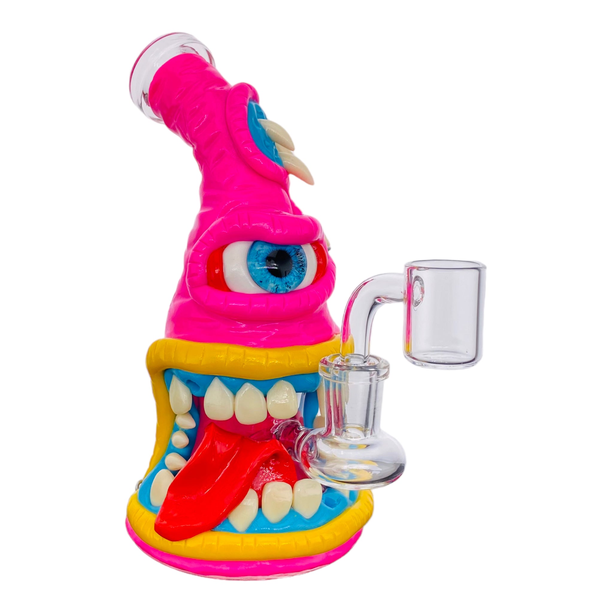 Pink And Yellow Cyclops Monster Dab Rig