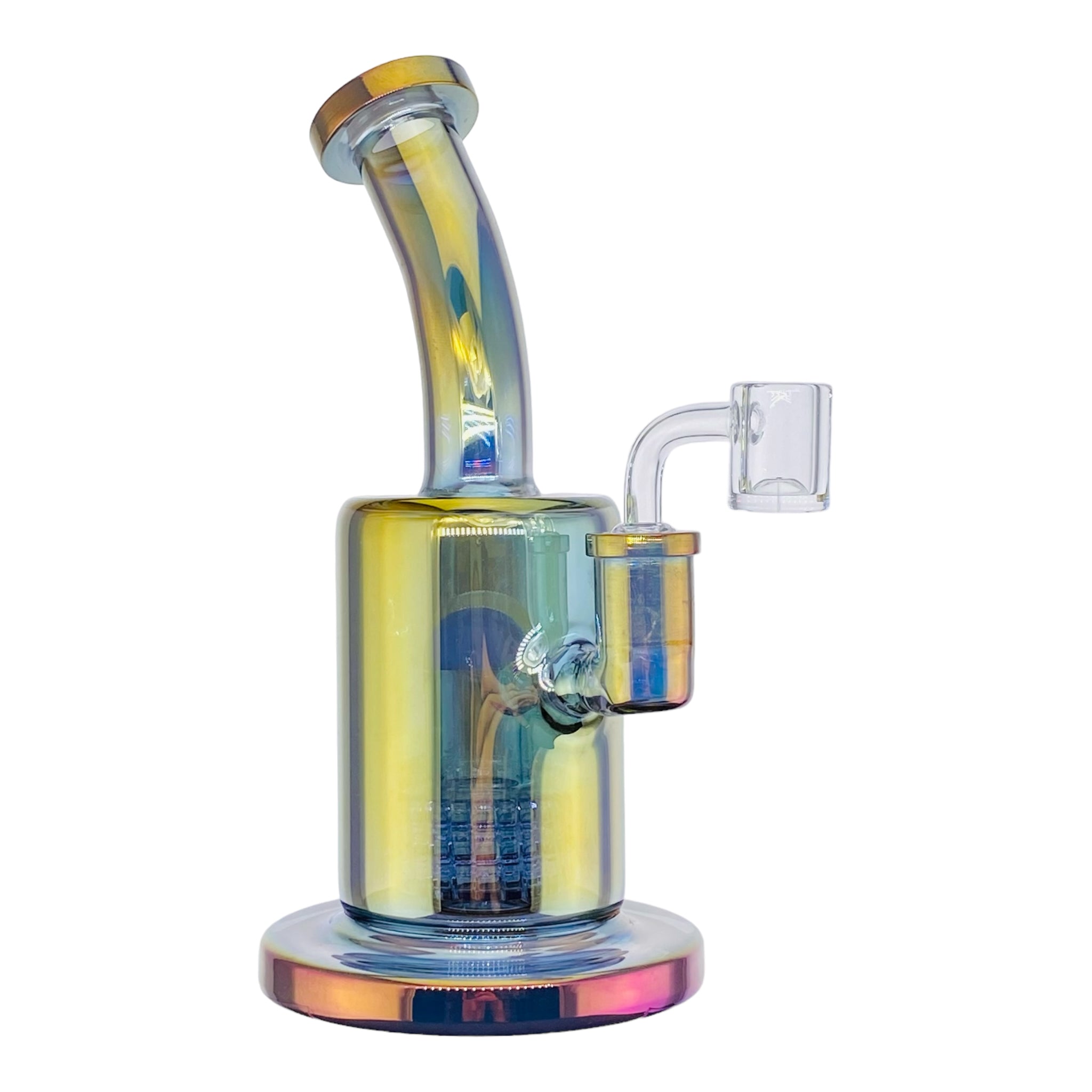 cute and girly Rainbow Dab Rig With Multi Slit Disc Perc