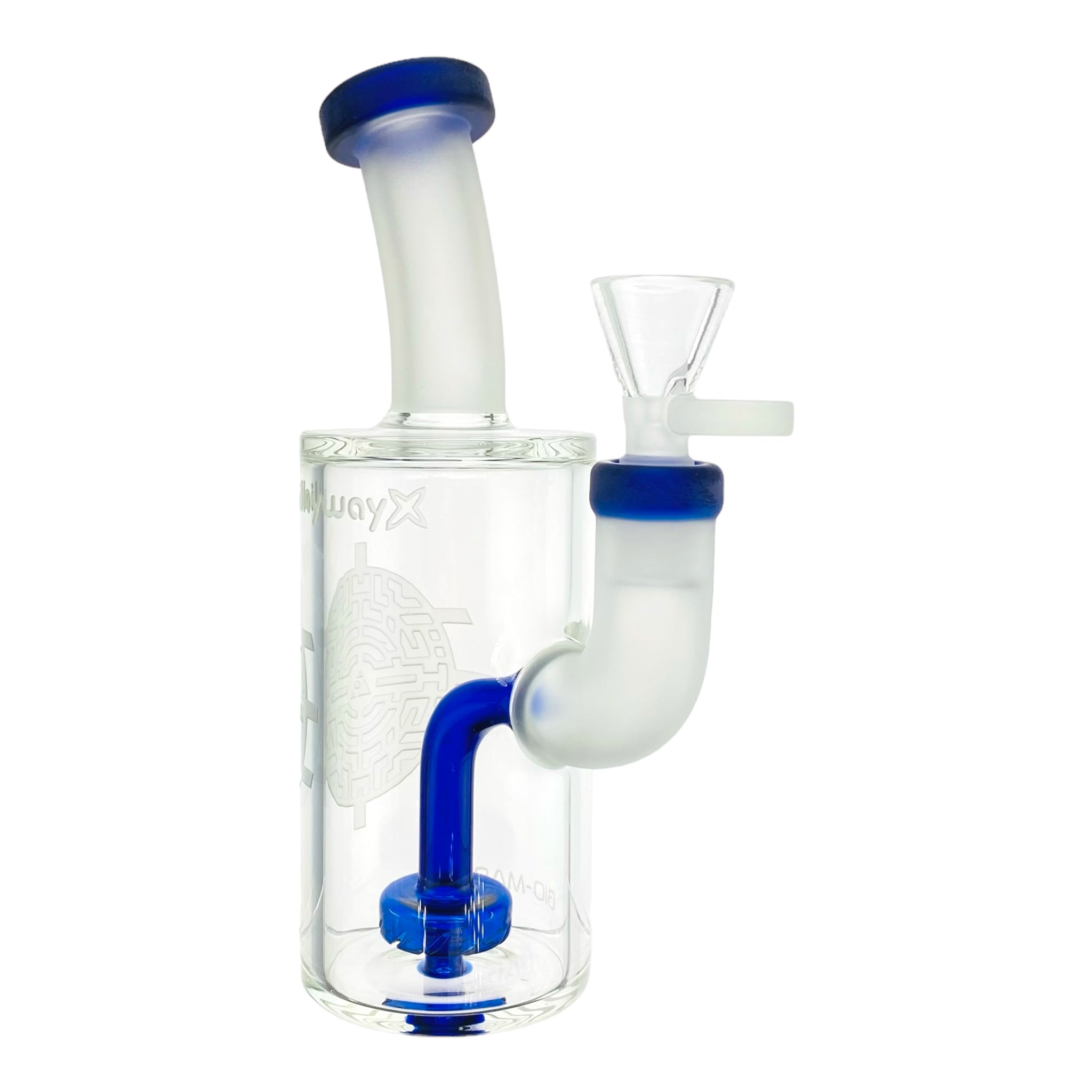 Milkyway Glass - Bio-Seal 7″ Dab Rig Blue And Clear