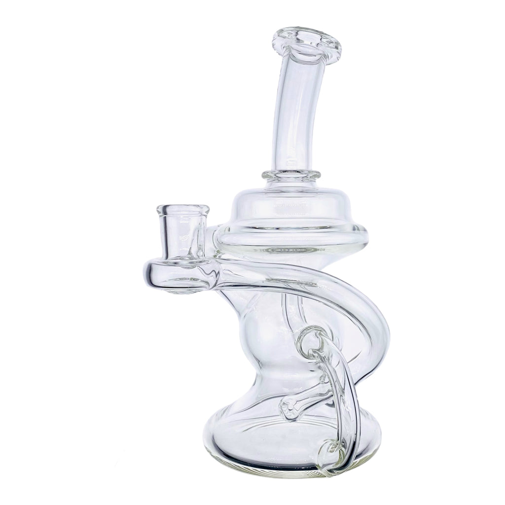 Klein Rig Santa Cruz Glass - Clear Klein Recycler Dab Rig
