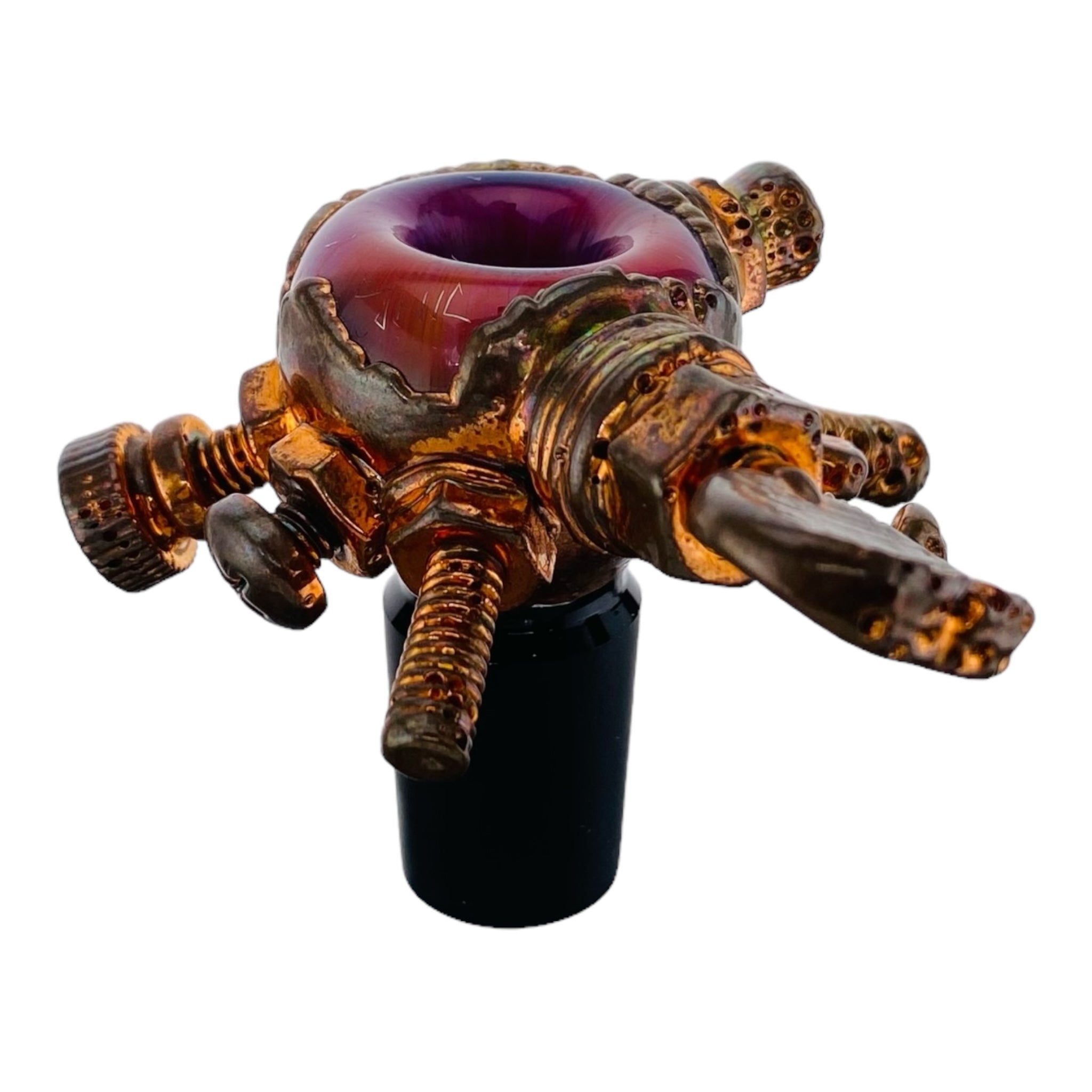 heady glass bong bowl by Snic Barnes Glass - Copper Electroformed 18mm Bowl With Serendipity for sale