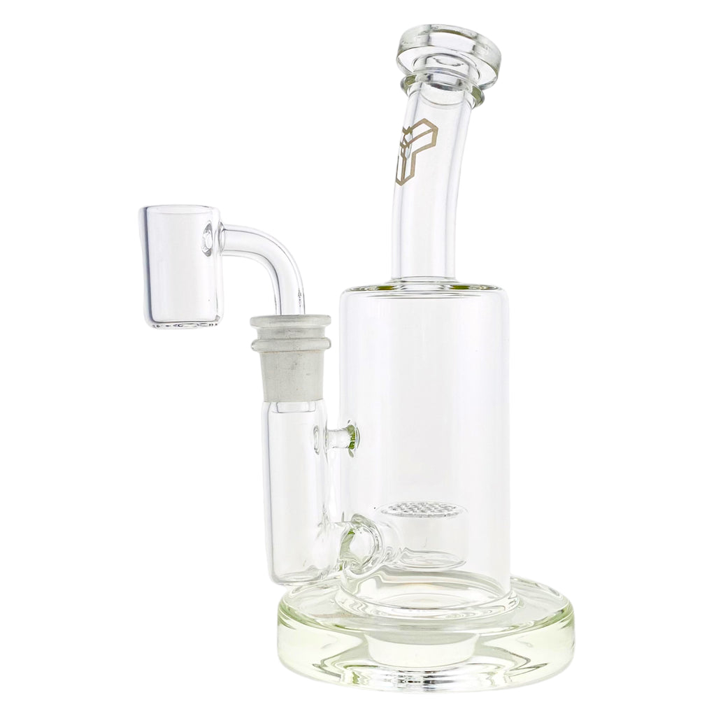 Deluxe Glass - Small Clear Dab Rig With Seed of Life Percolator