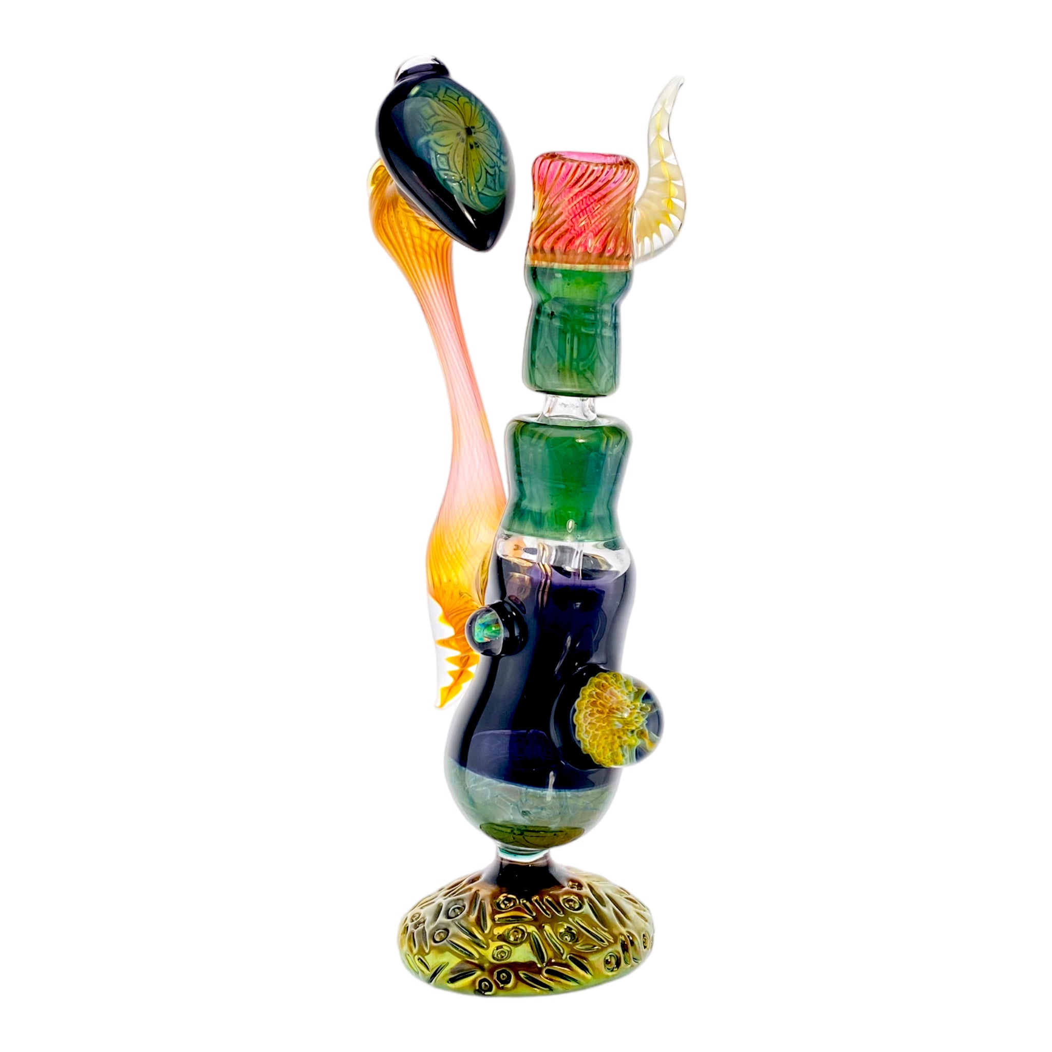 Seth B Glass - Stand Up Dab Rig With Opal And Implosion Marbles