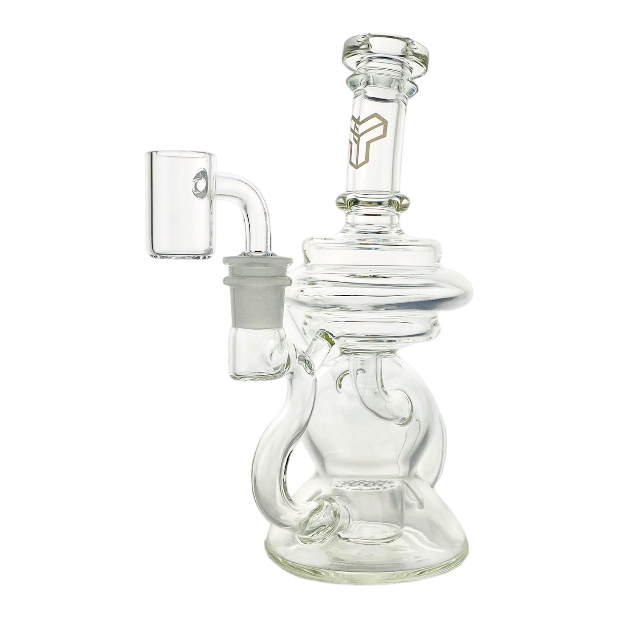 Deluxe Glass - Clear Klein Recycler With Seed of Life Percolator