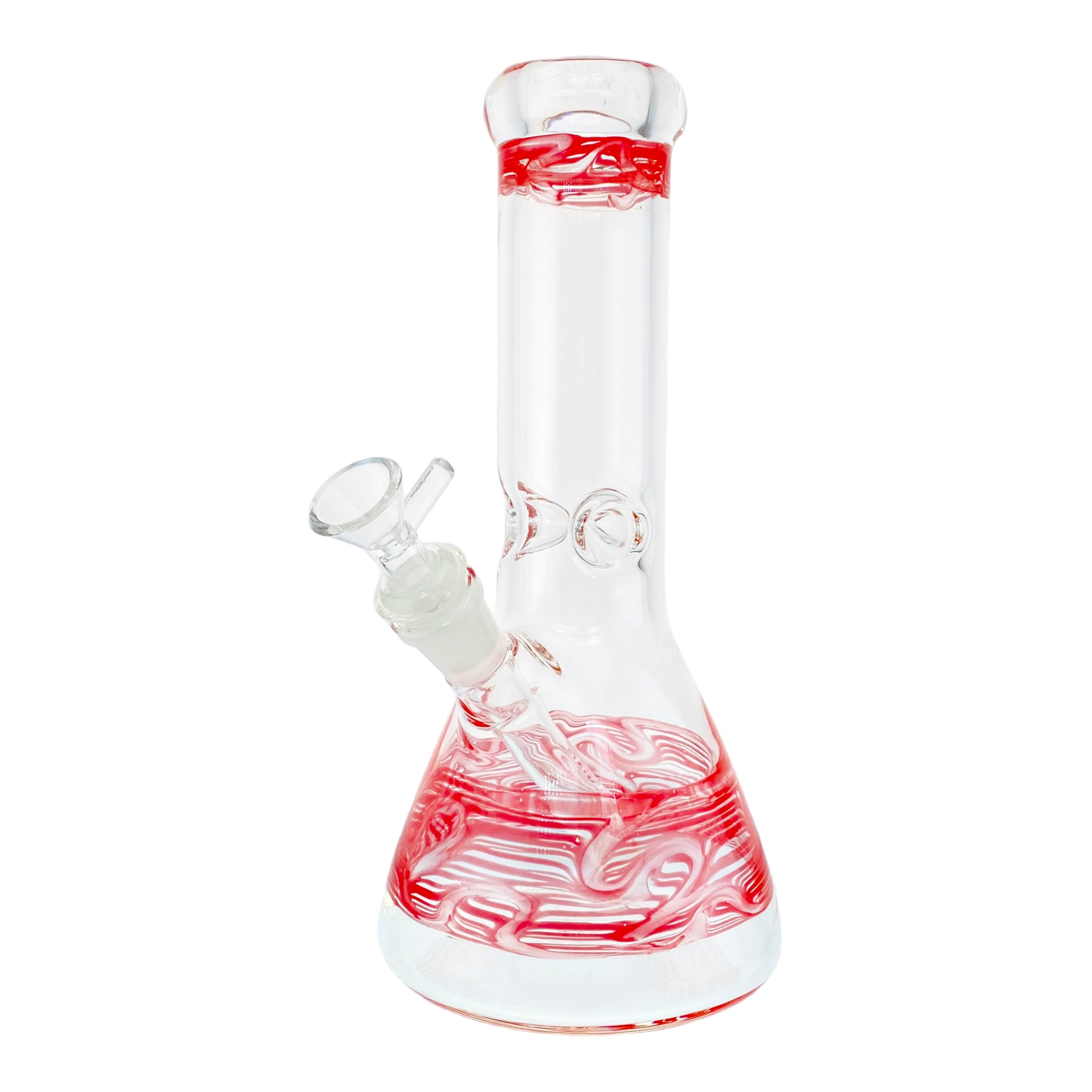 red glass bong with 14mm bowl 10 inches tall for sale