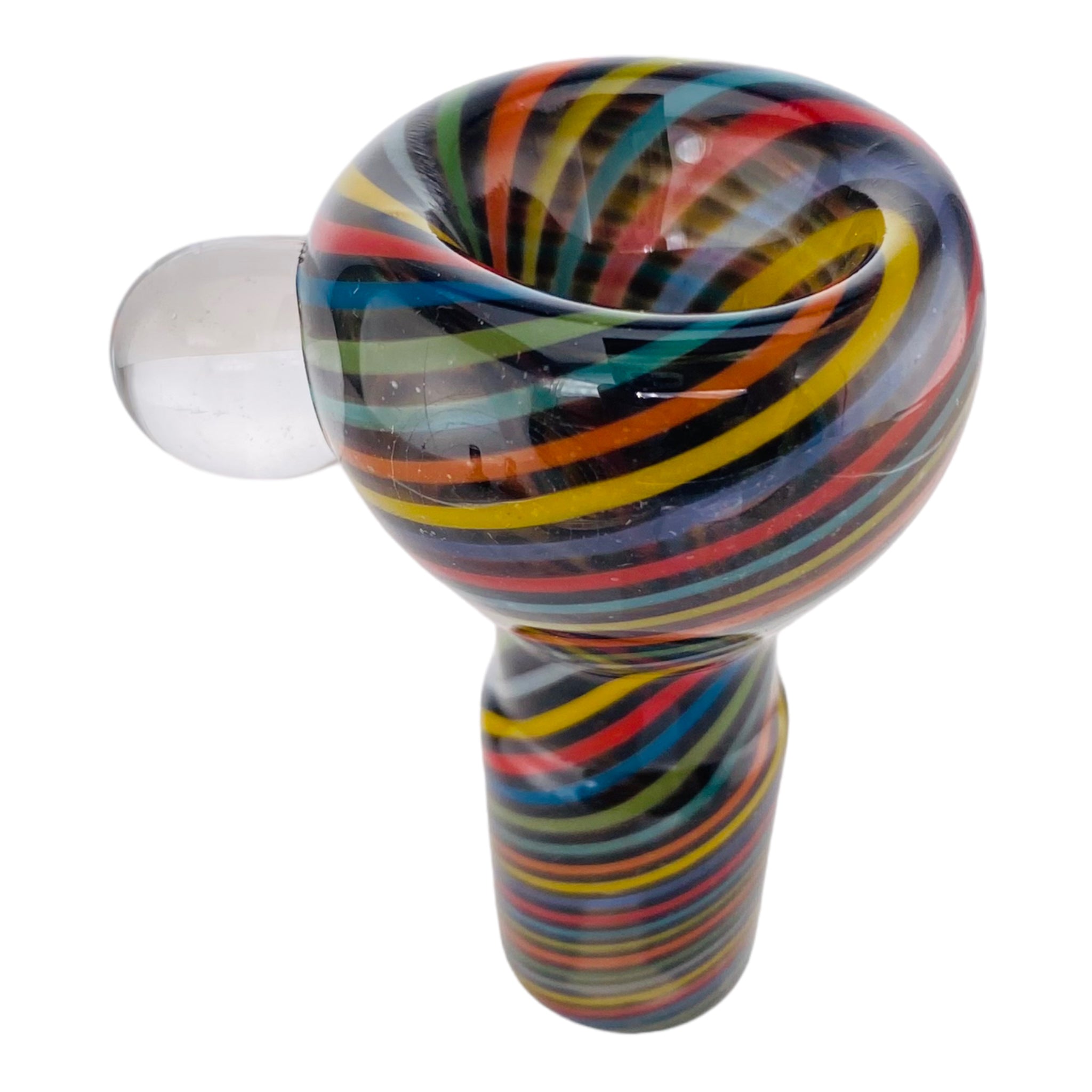 18mm Flower Bowl - Rainbow Full Color Twist Bong Bowl Piece