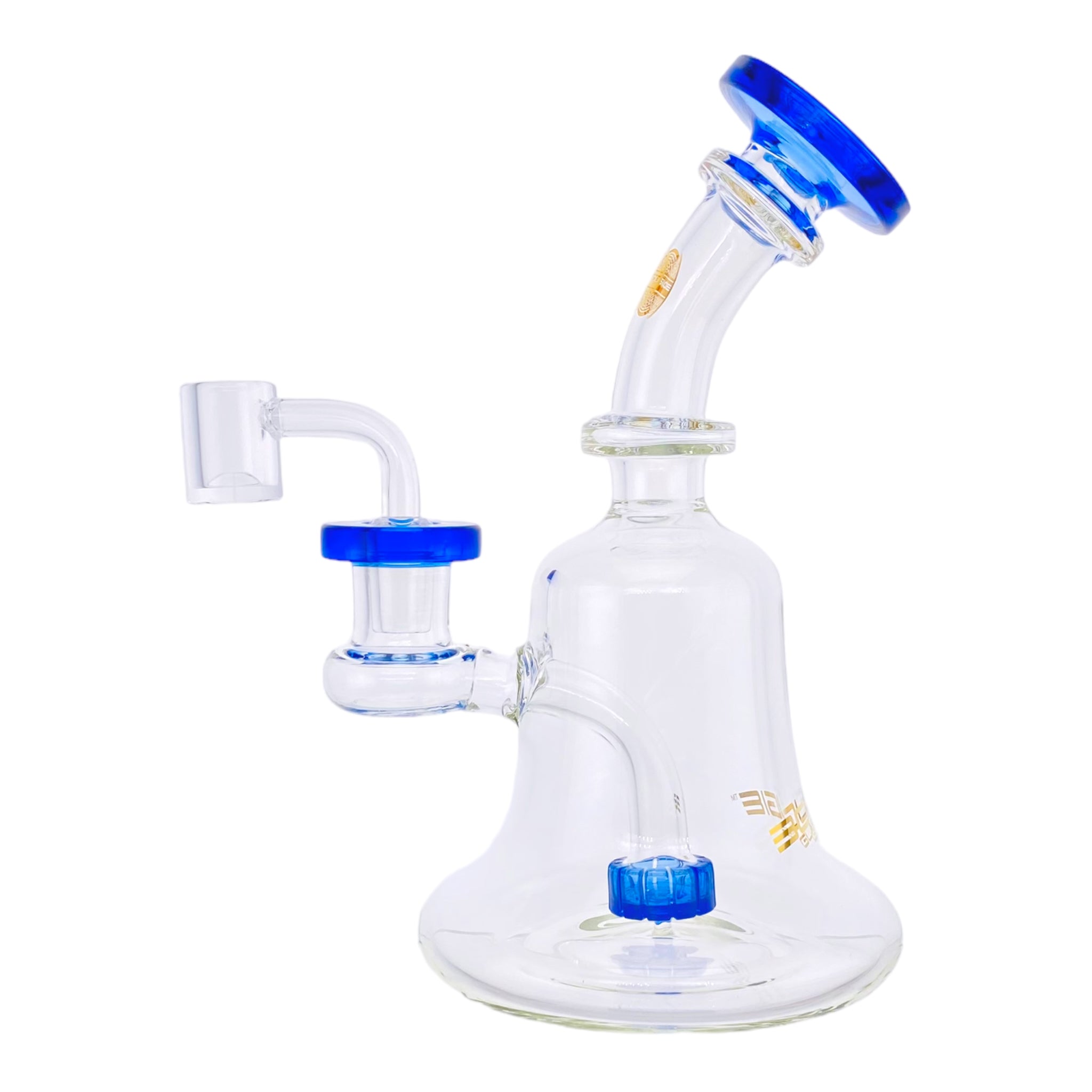 Bougie Glass - Small Dab Rig Banger Hanger 14mm Fitting - Blue
