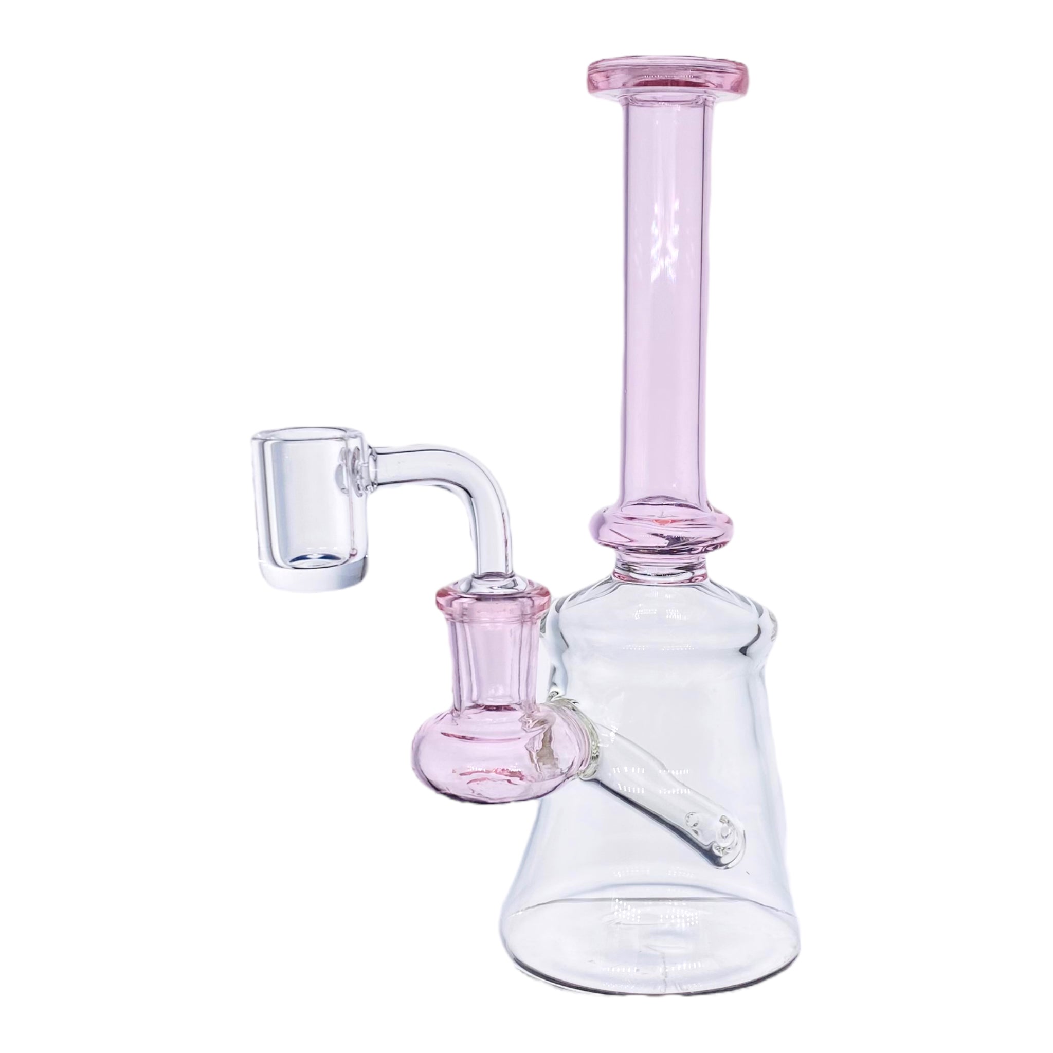 Cute girly Mini Tube Dab Rig With Pink Mouthpiece