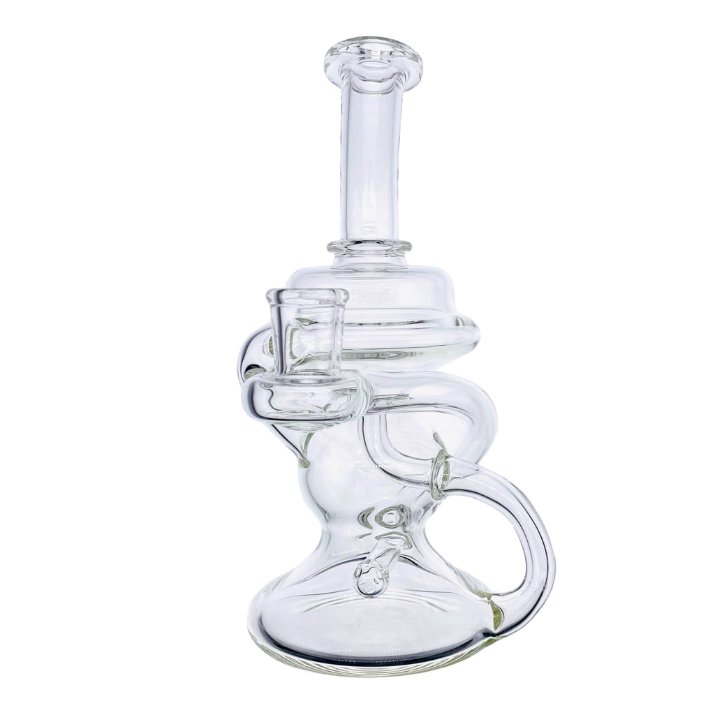 Klein Rig Santa Cruz Glass - Clear Klein Recycler Dab Rig