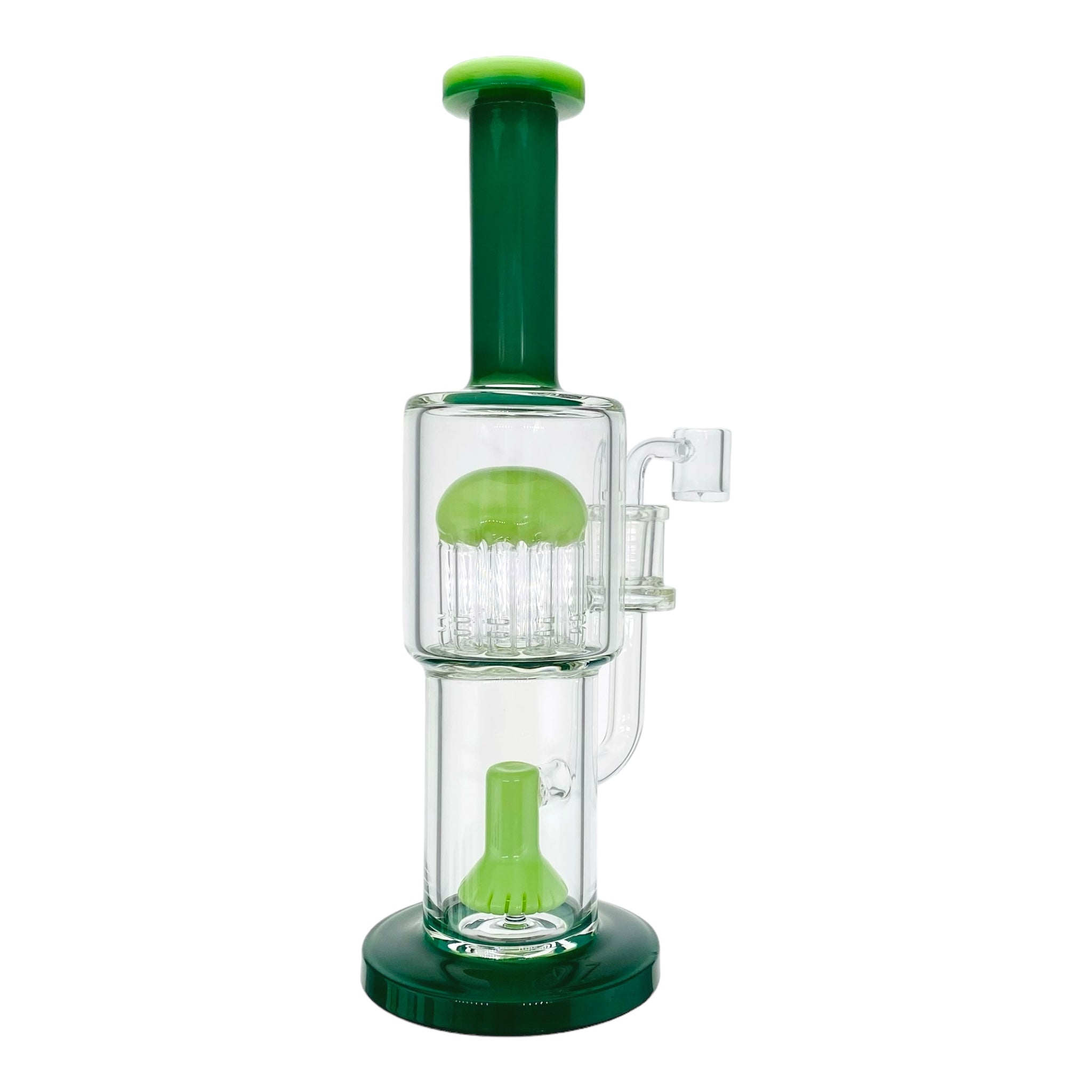 cute and girly Green Double Perc Dab Rig Or Bong for sale