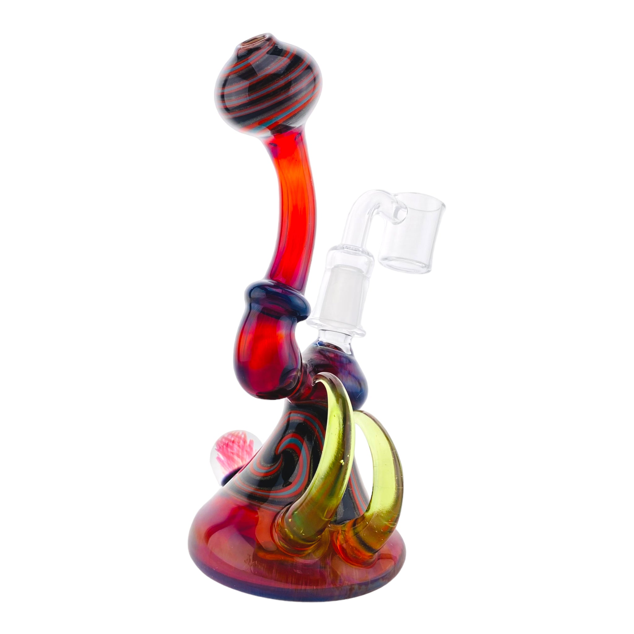 Crux Glass - Custom Alientech Red Dab Rig With Wig Wag Sections And Horns
