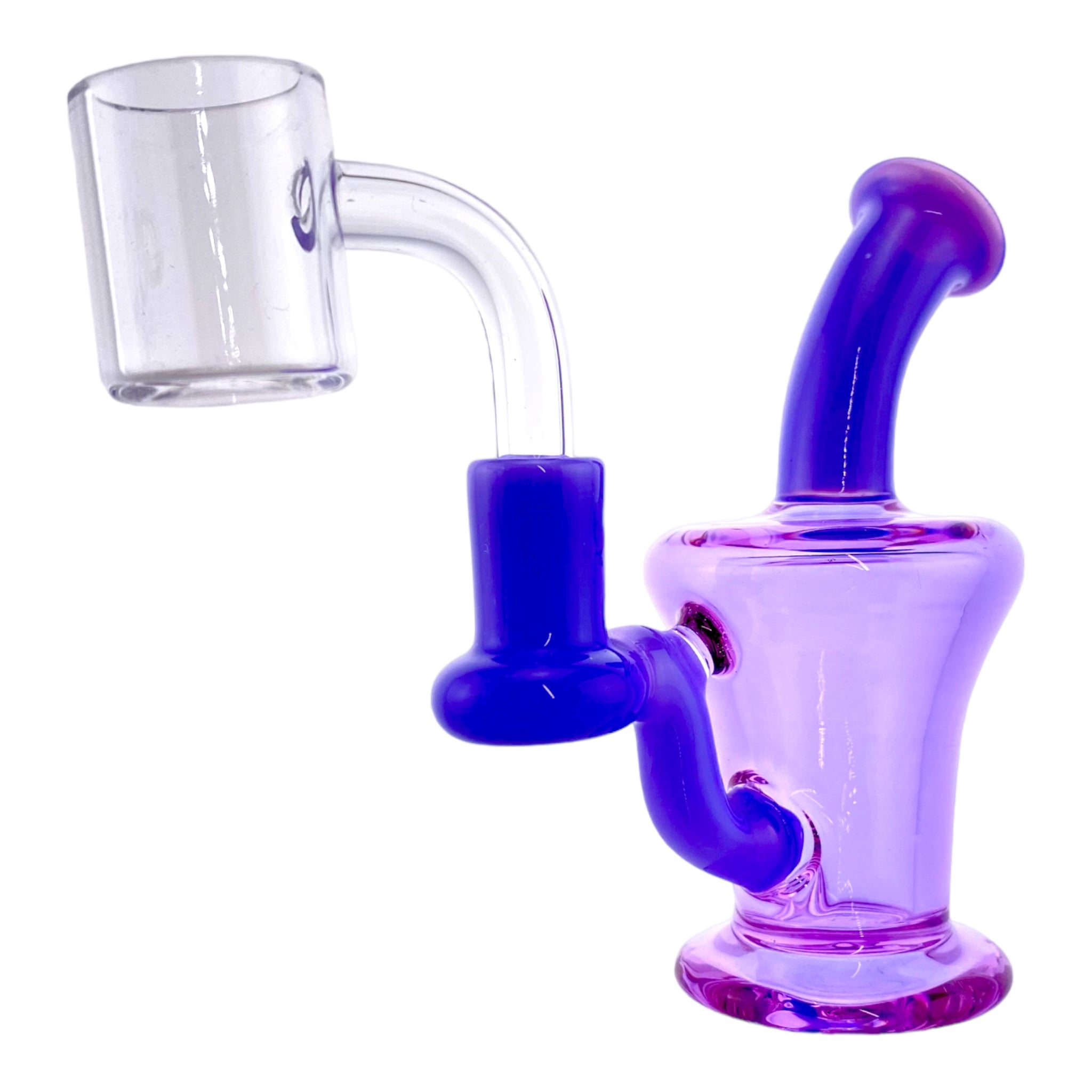Mini 10mm Purple Dab Rig With Lamp Can Shape