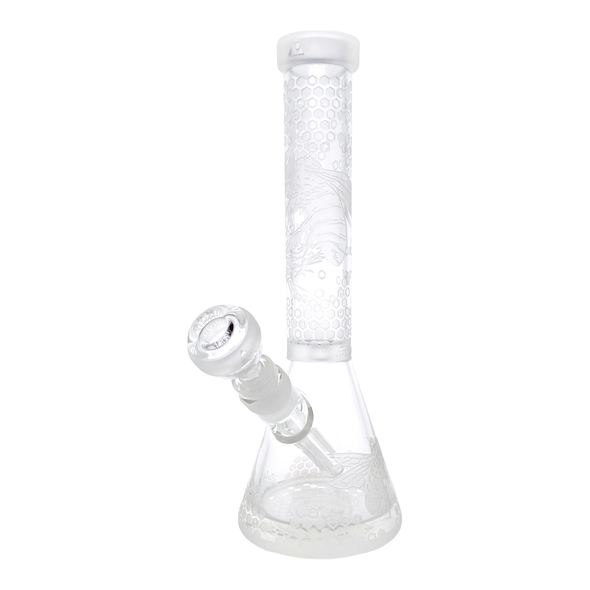 Milkyway Glass - 11 Inch Sandblasted Mini Bee Apiary Beaker Base Bong