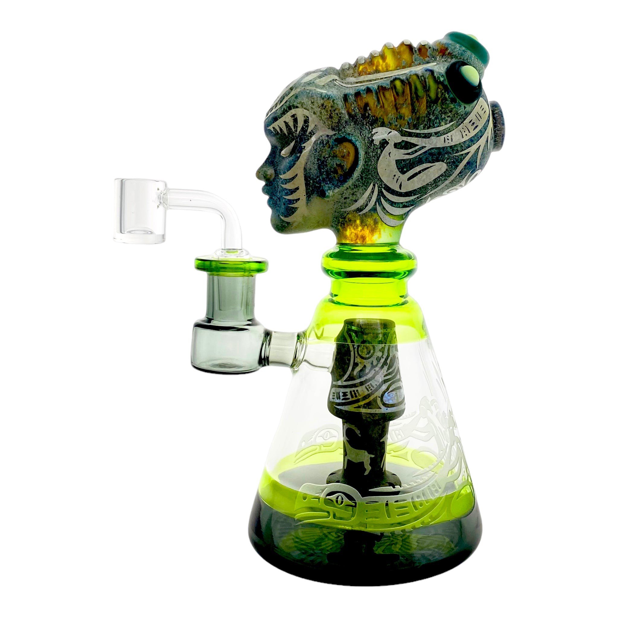 Medusa Head Sand Blasted Dab Rig