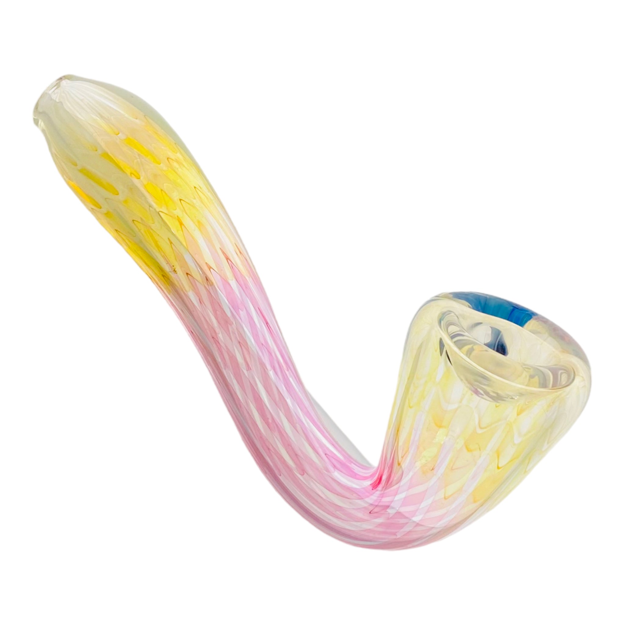 Multicolor Changing Sherlock Glass Pipe With Black Carb