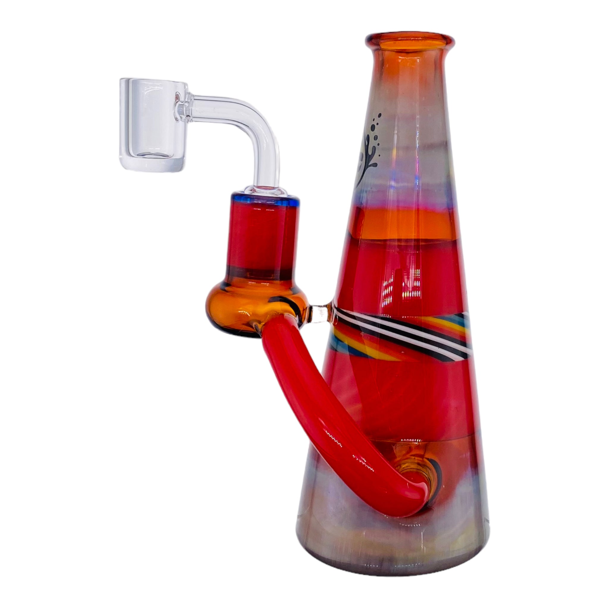 heady glass Pulsar Glass Red Lamp Dab Rig With Wig Wag Linework
