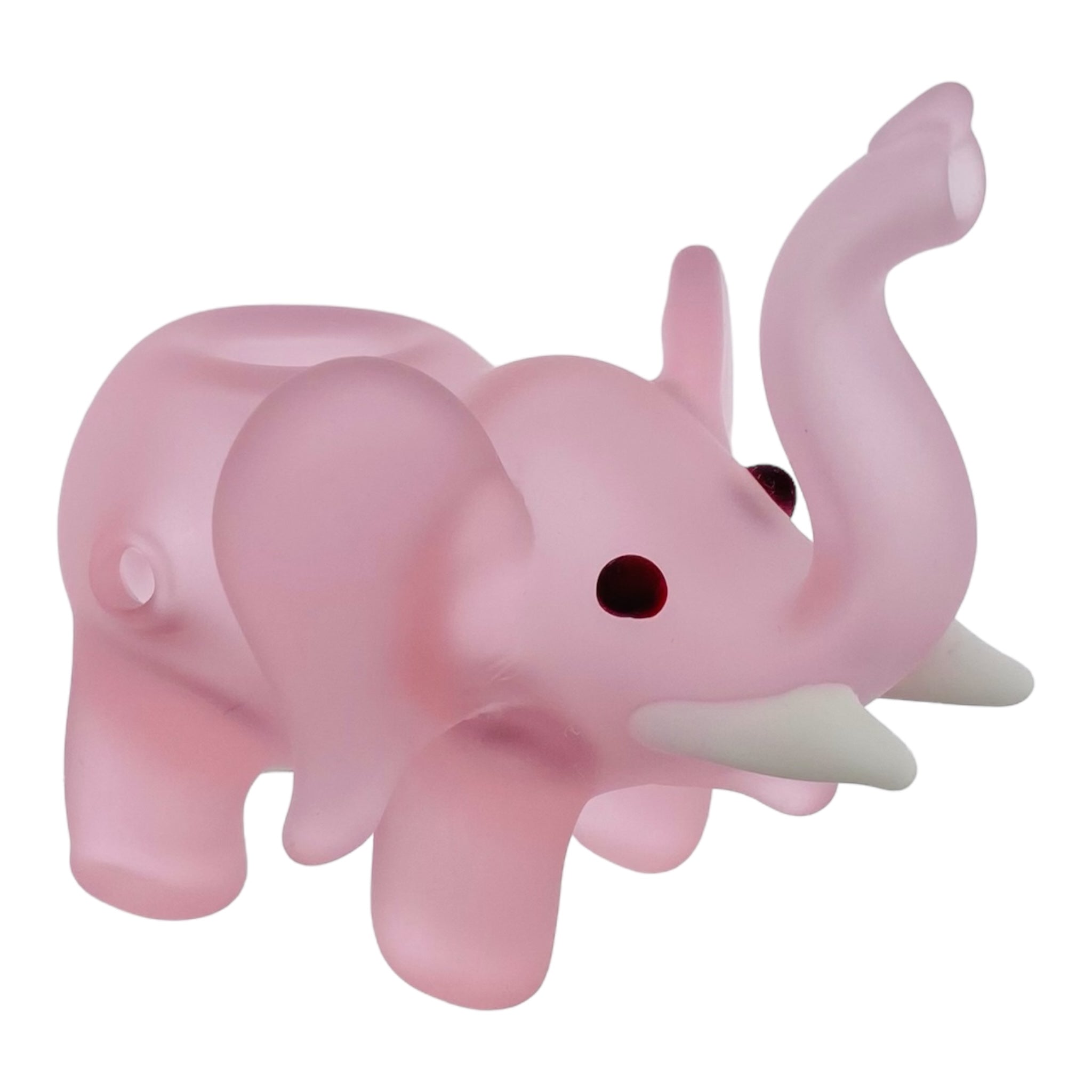 cute and girly Sandblasted Pink Elephant Glass Hand Pipe for sale