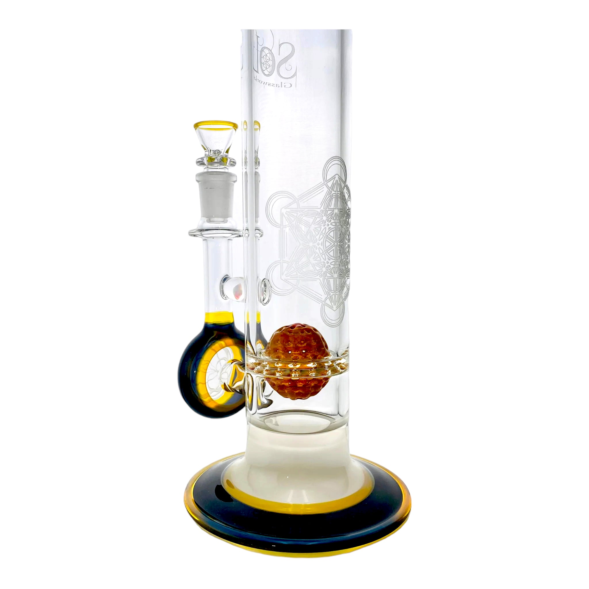 Seed Of Life Glassworks - SoL 60 Lace-Sphere Perc Sacred-G Sandblasted