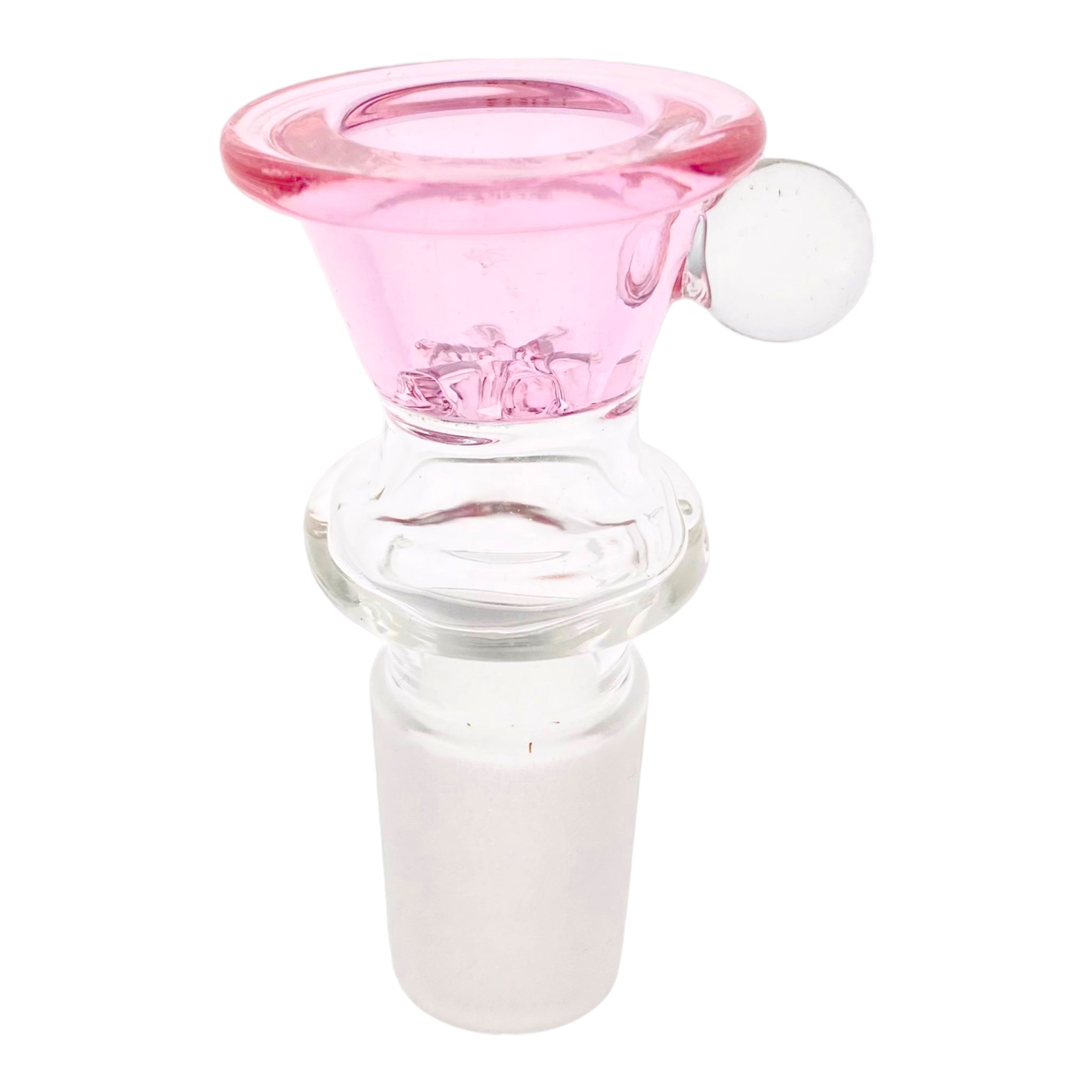 18mm Flower Bowl - Pink Funnel With Built In Glass Screen