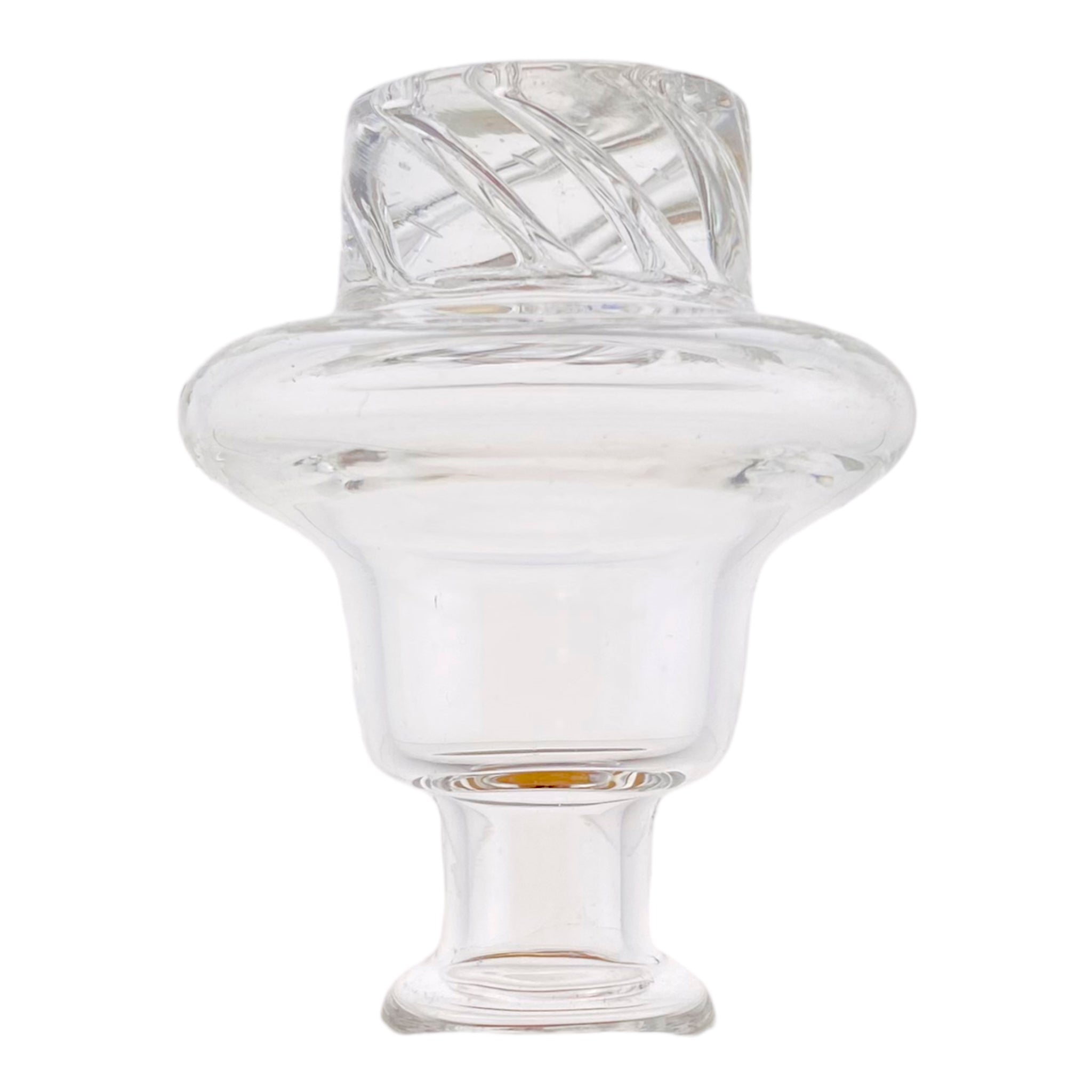 Clear Glass Spinner Carb Cap With Directional Airflow