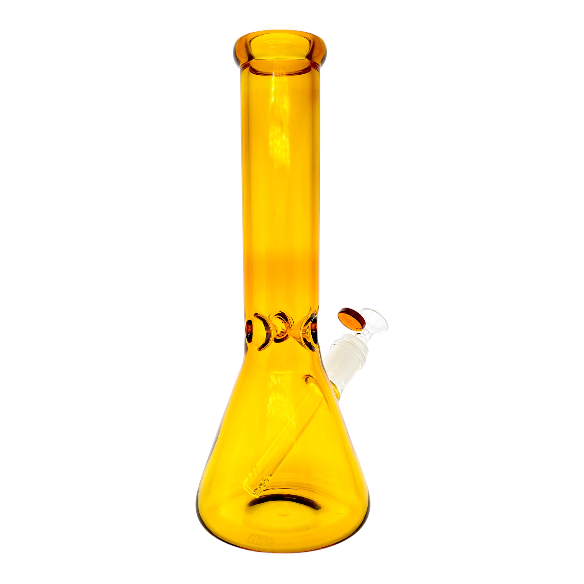 12 Inch Full Amber Brown Beaker Base Glass Bong