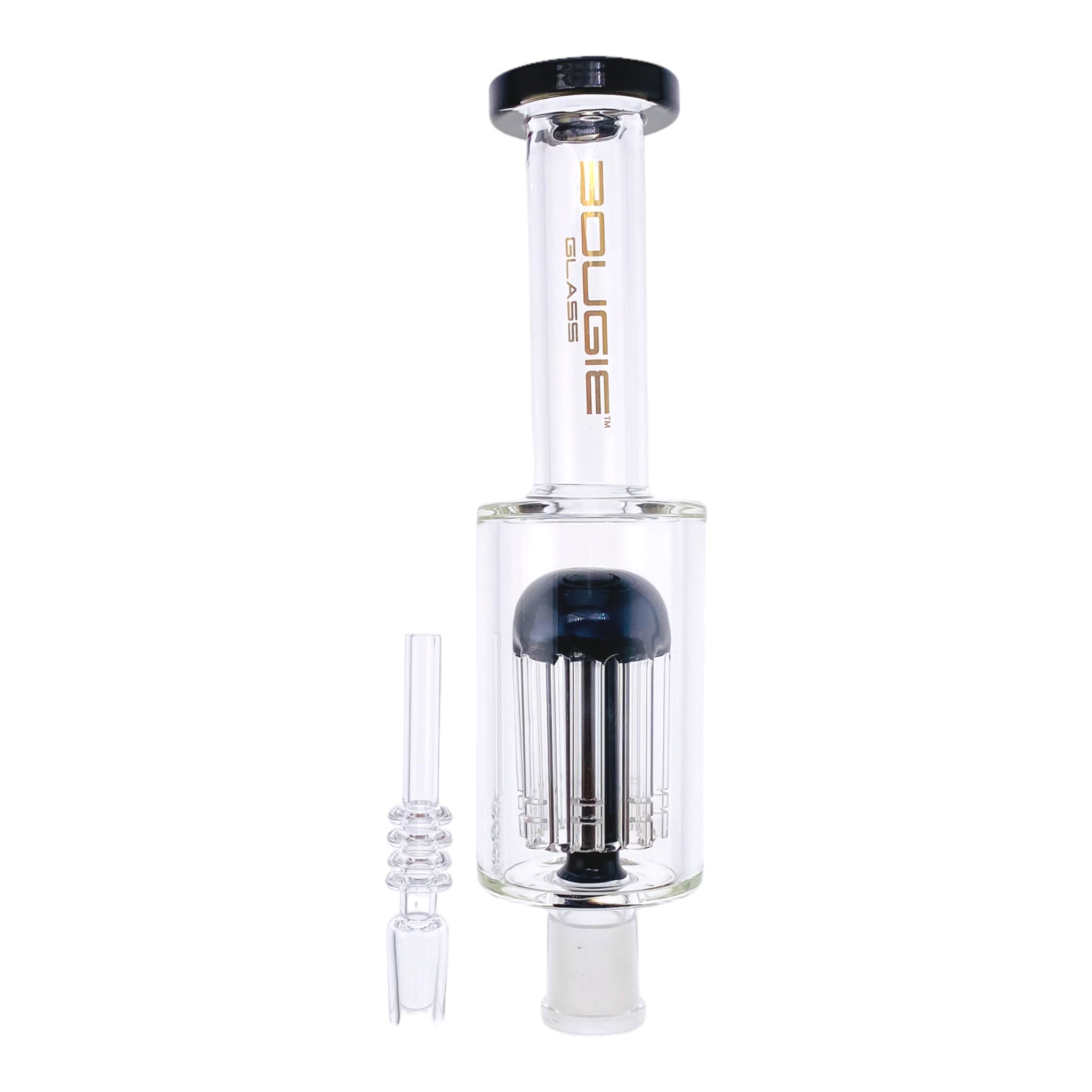 Bougie Glass - Black Nectar Collector With 8 Arm Tree Perc