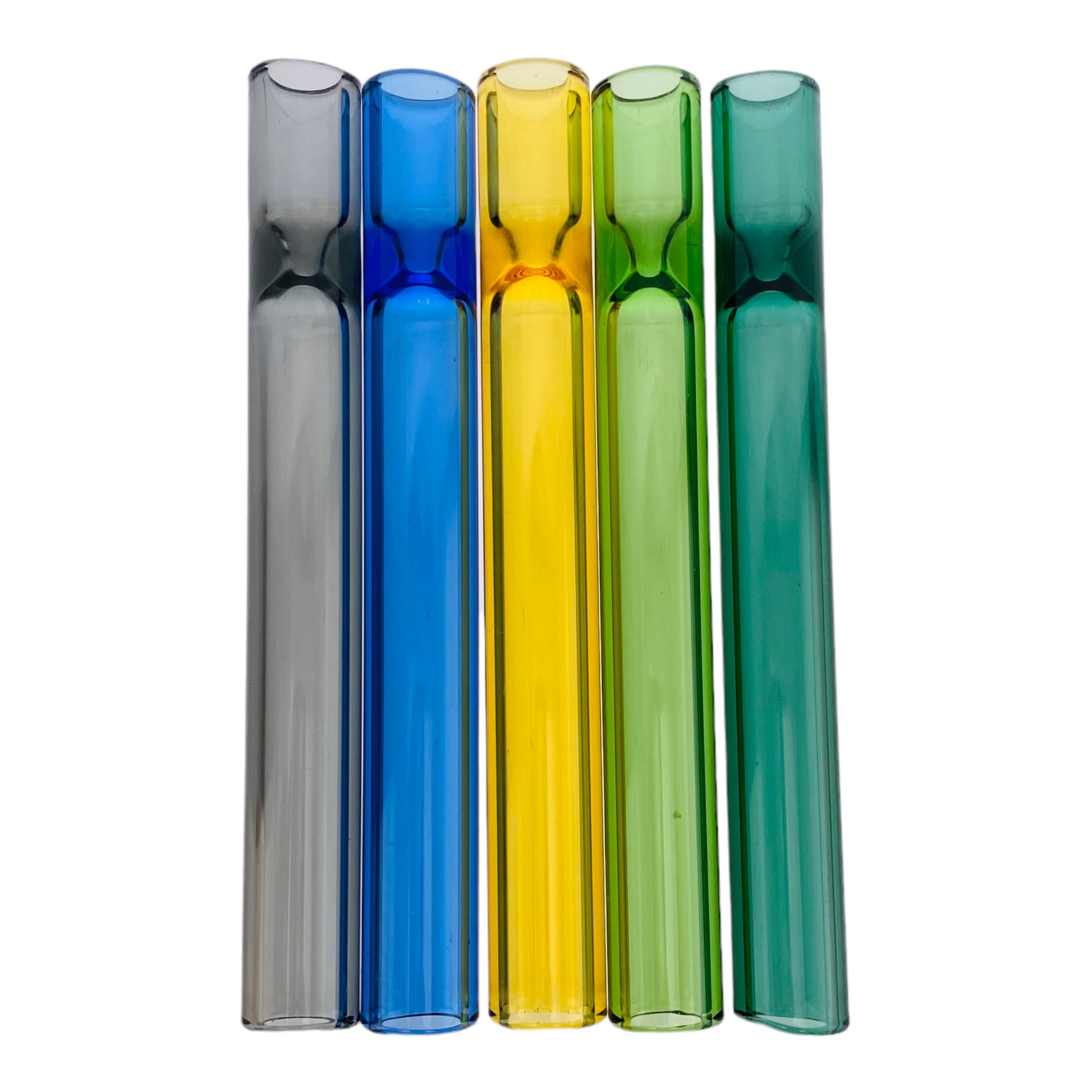 Wholesale Tiny Assorted Clear outlet & Colored One Hitters / Chillums - Made to Order - 24 Colors - 4 Styles, Multiple Quantities - Made in USA