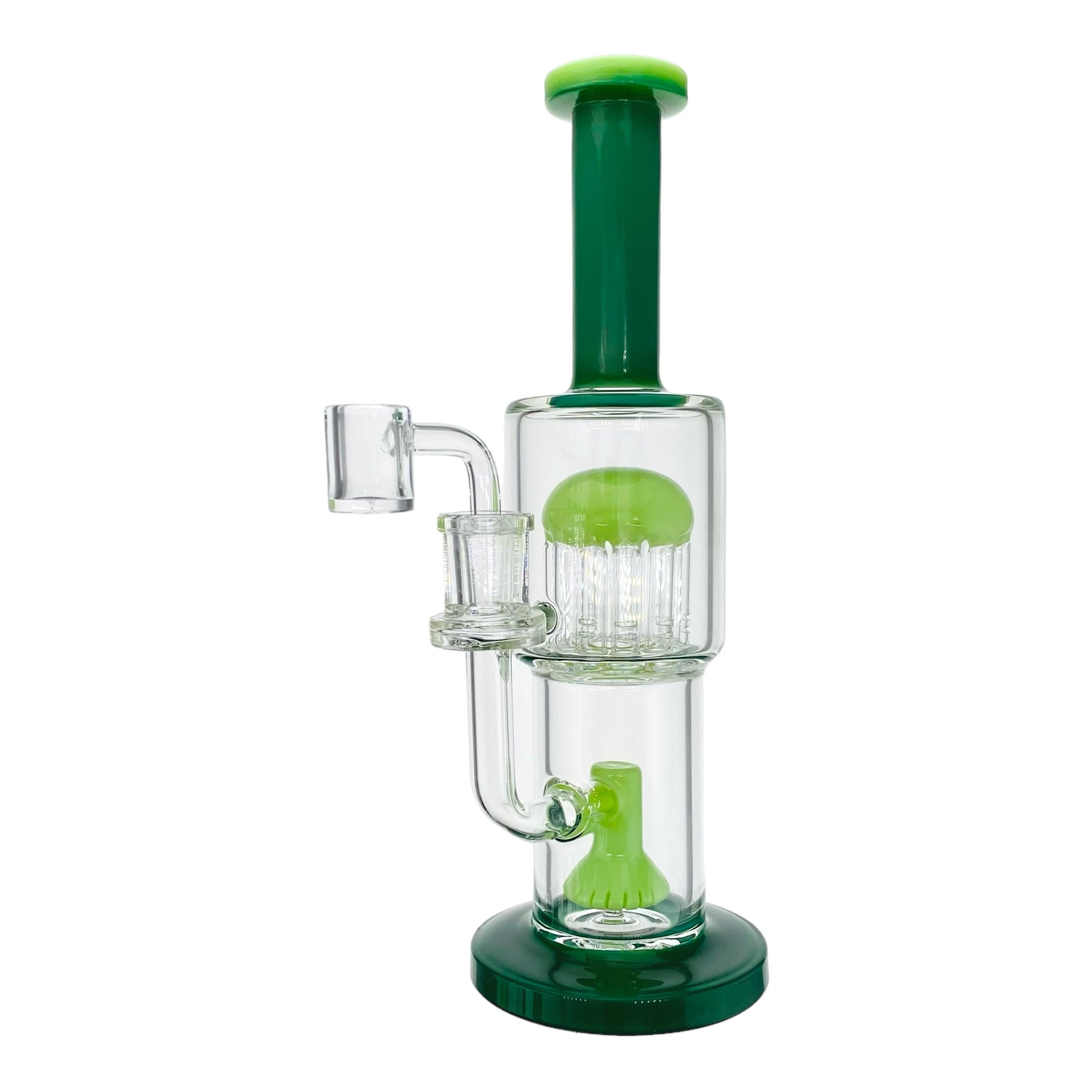 cute and girly Green Double Perc Dab Rig Or Bong for sale