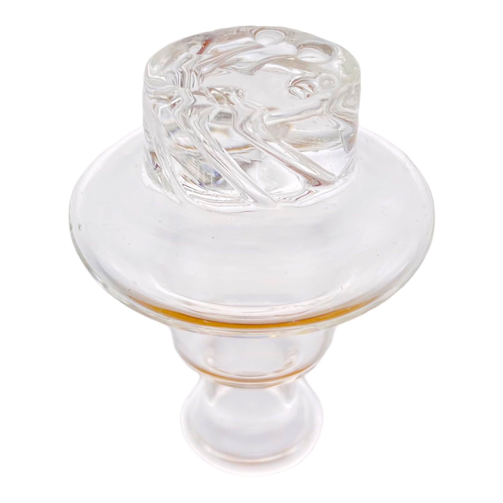 Clear Glass Spinner Carb Cap With Directional Airflow