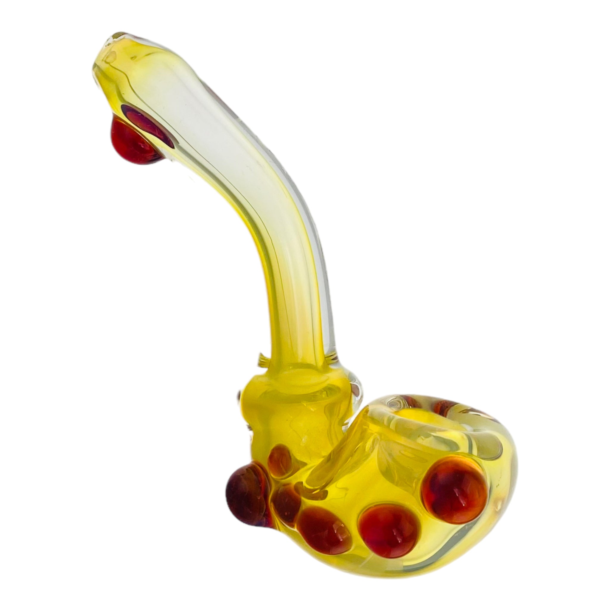 Color Changing Sherlock Glass Pipe With Red Dots