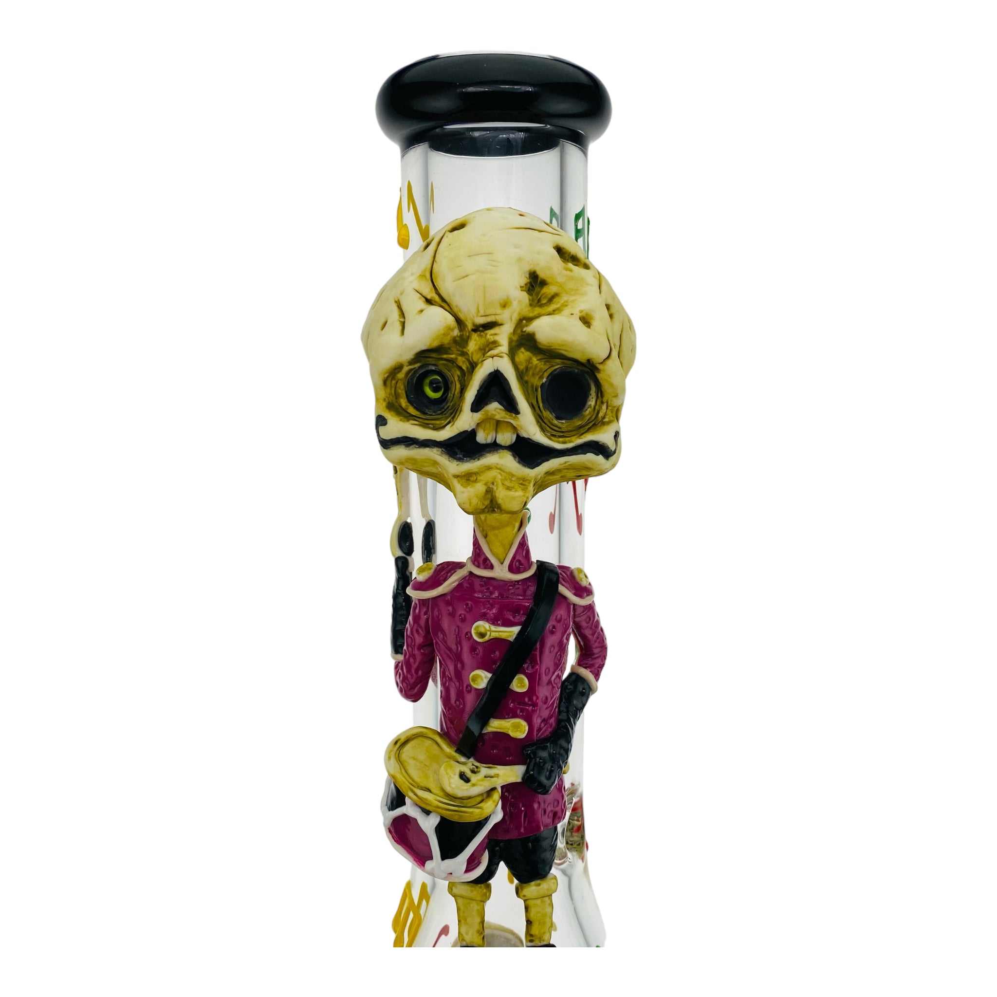 12 Inch Skeleton Drummer Boy Beaker Bong