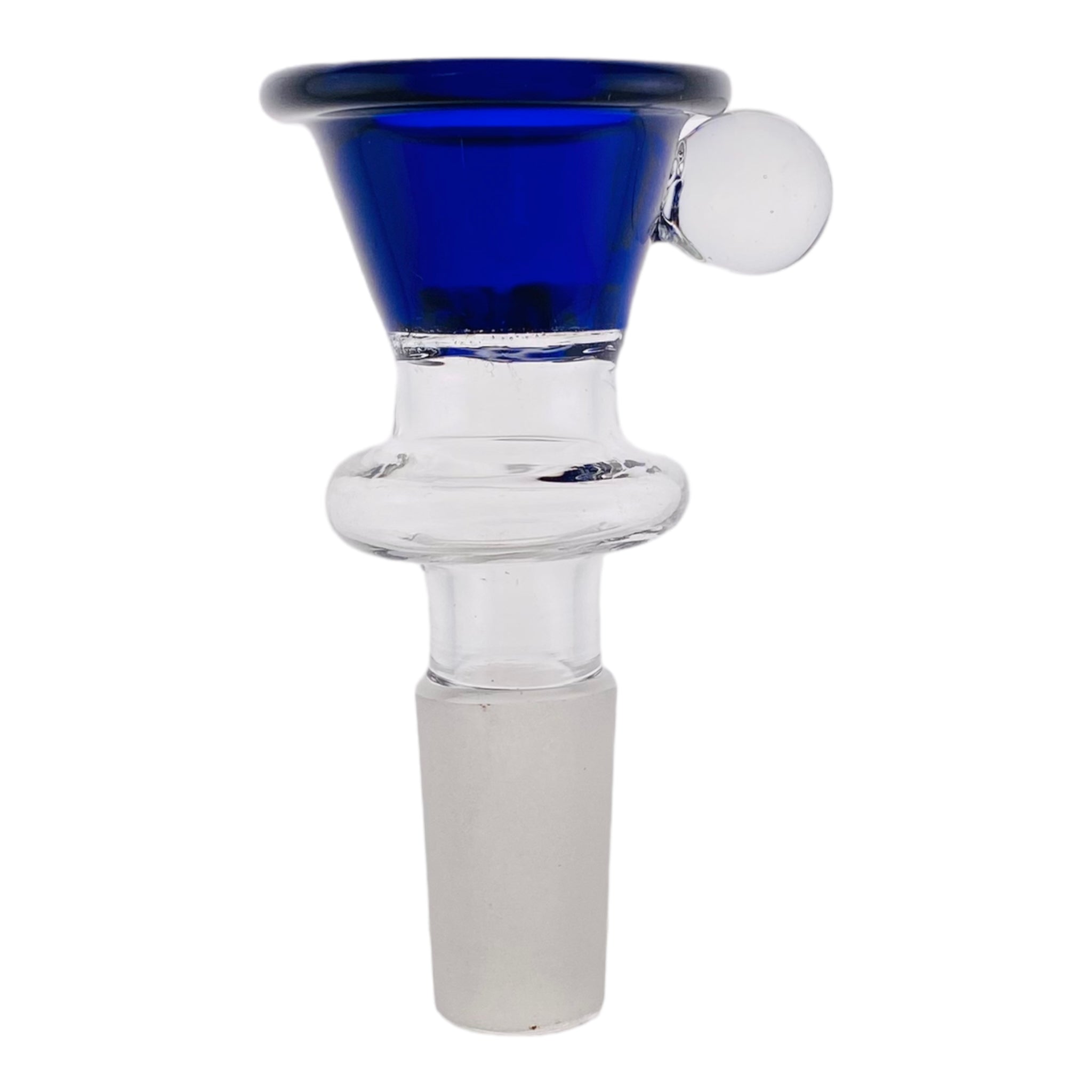 14mm Flower Bowl - Large Martini Funnel Bong Bowl Piece With Built In Screen - Blue