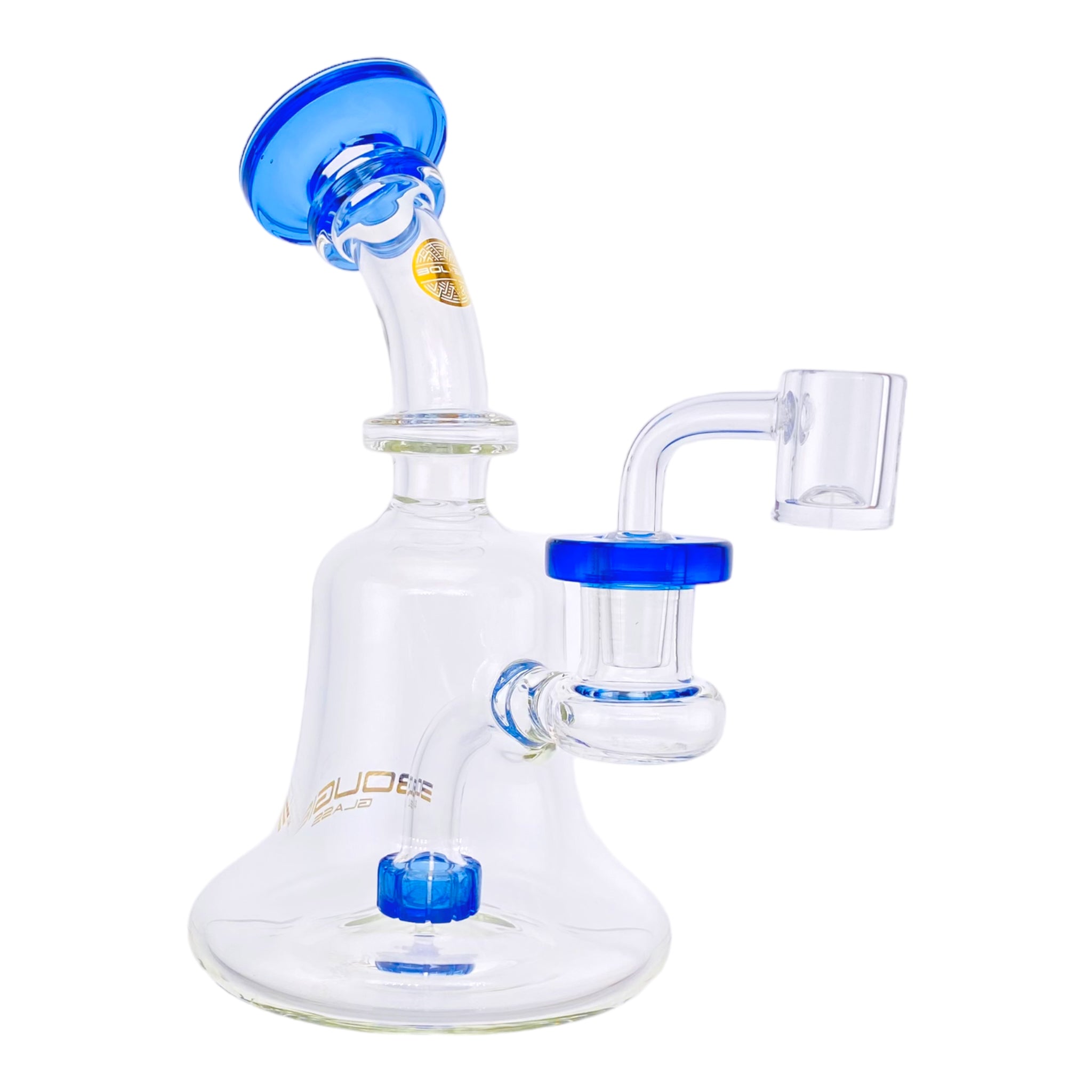 Bougie Glass - Small Dab Rig Banger Hanger 14mm Fitting - Blue